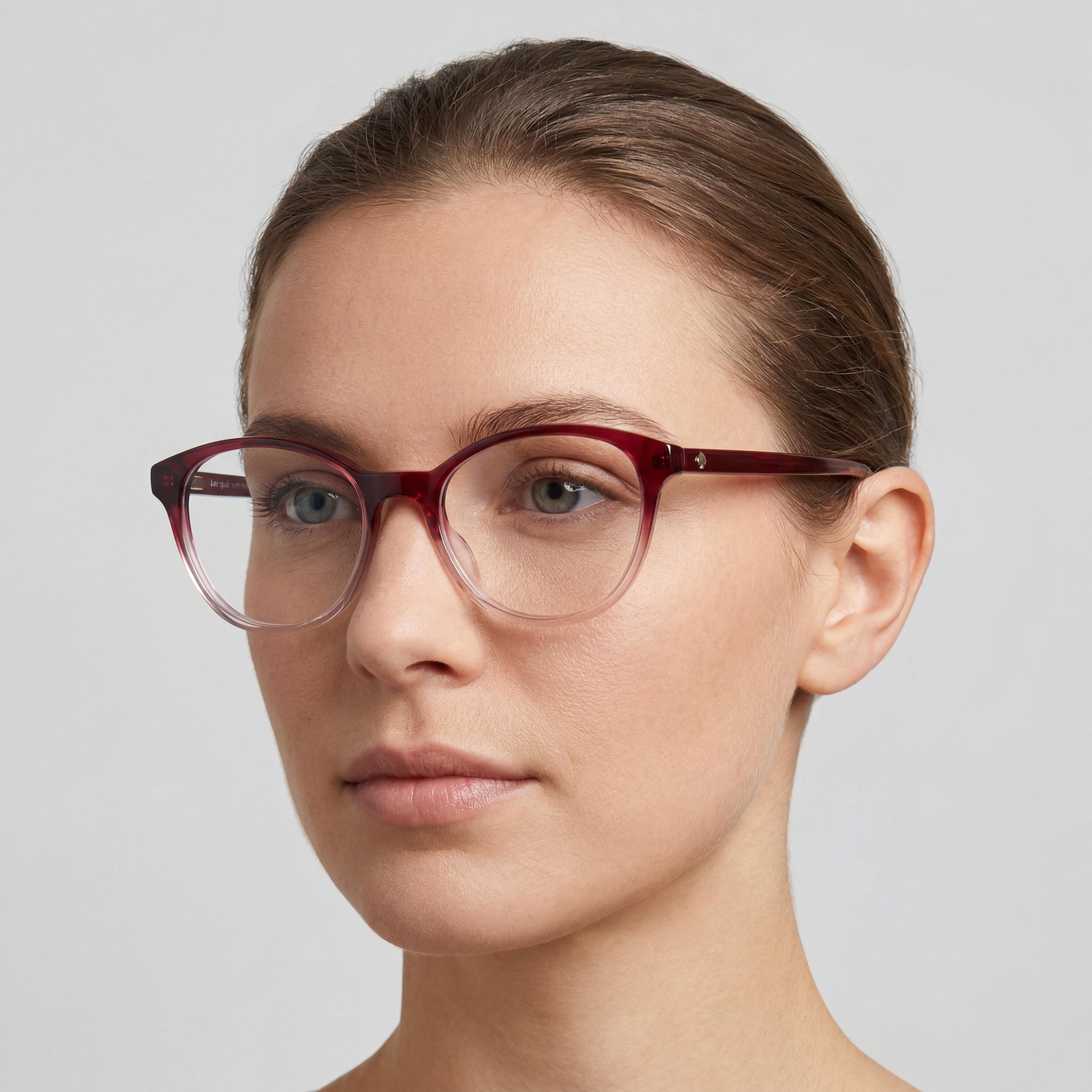 kate spade new york Gafas de sol clásicas de acetato ecológico rojo y rosa para mujer, montura de 50 mm, lente de policarbonato multicolor no polarizada, Photo 5