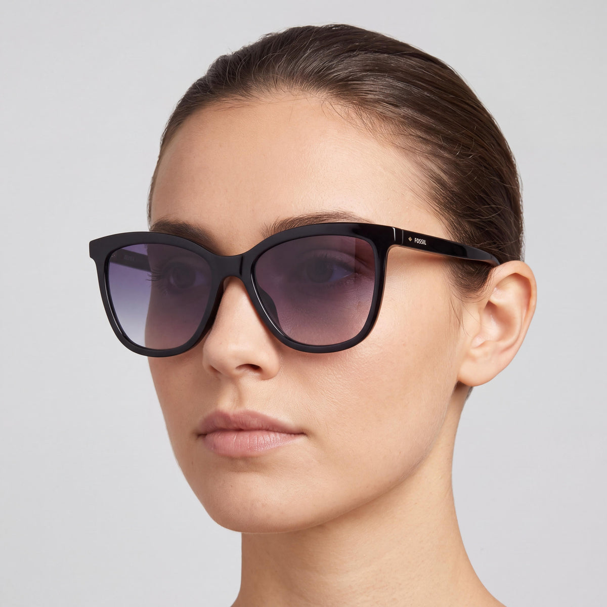 Fossil 2115/G/S Gafas de sol para mujer Cat Eye ECO POLIAMIDA Protección UV No Polarizadas 56mm - Gris cristal ahumado, Photo 3