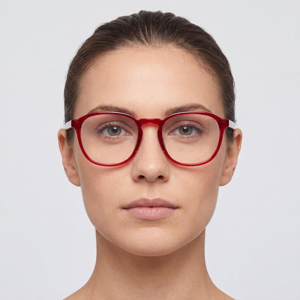 Levi's Lv 1024 Women's Red Plastic Prescription Ready Eyeglass Frames, 50mm Lens, 20mm Bridge, 145mm Temple