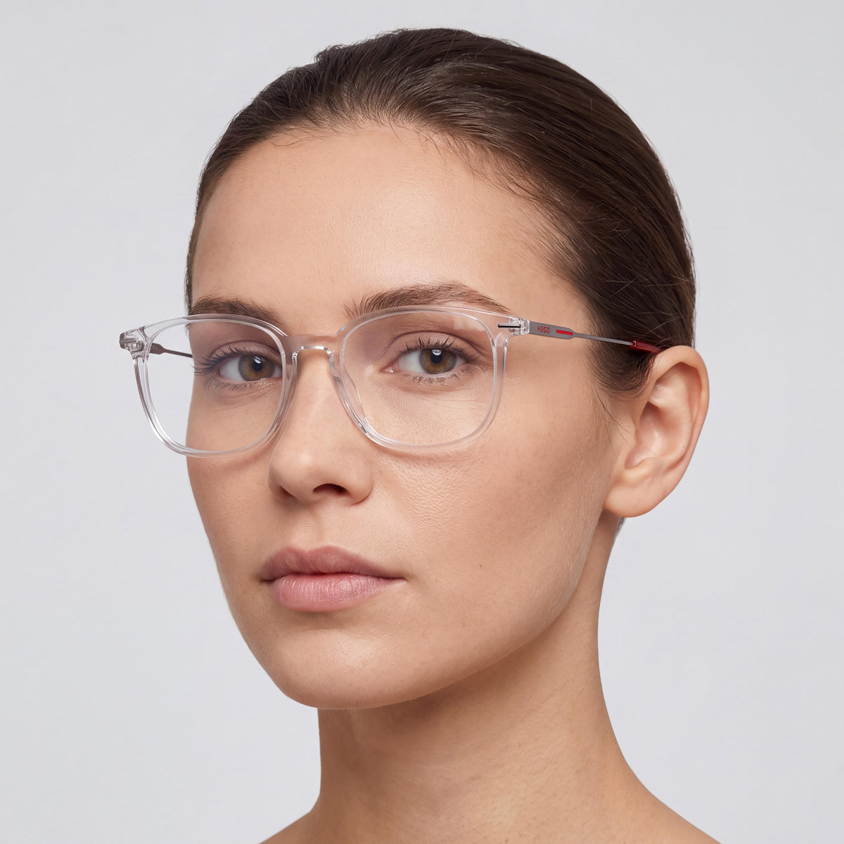 HUGO Modern Women's Sunglasses with Magnesium Frame, Crystal Polycarbonate Lenses, Size 54-17-145mm, Photo 4