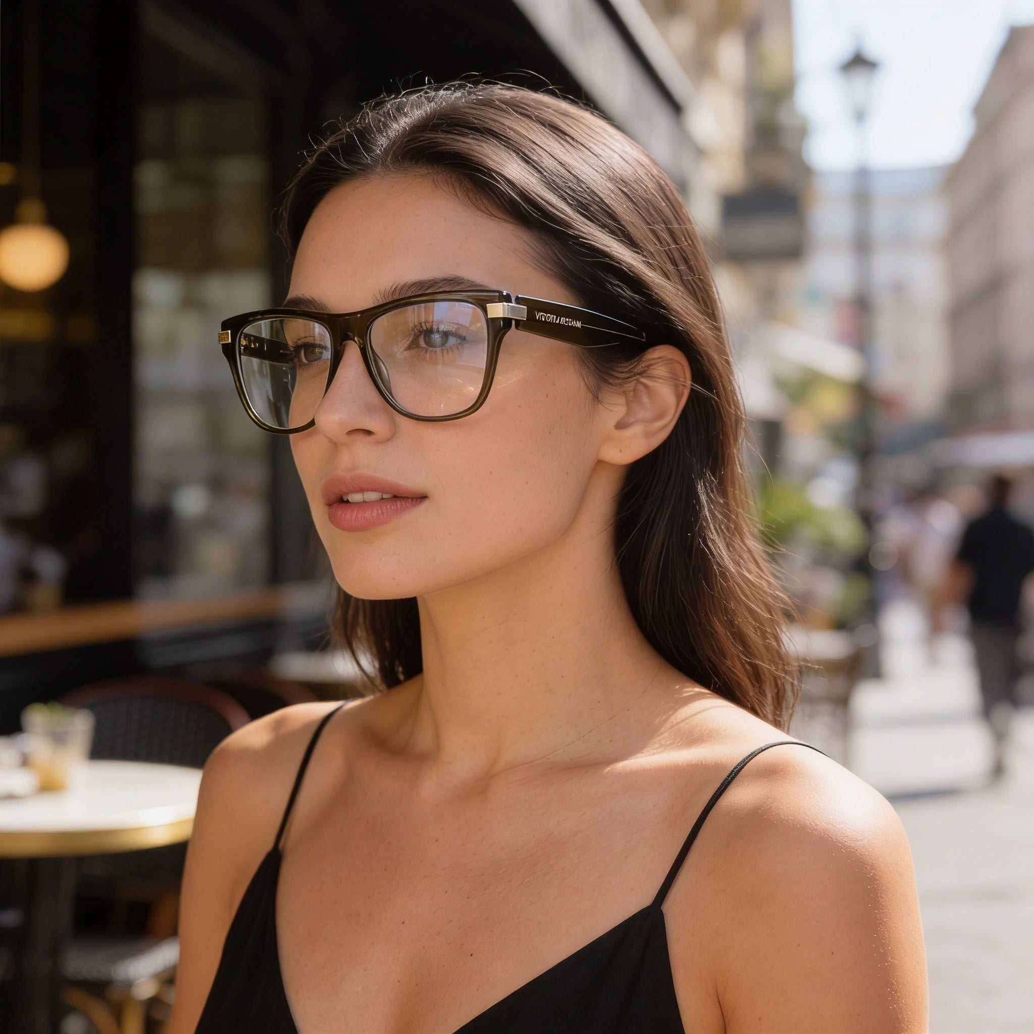 Monturas de gafas Victoria Beckham VB2676 para mujer, color caqui, transparentes, con lentes graduadas, 53 mm, Photo 6