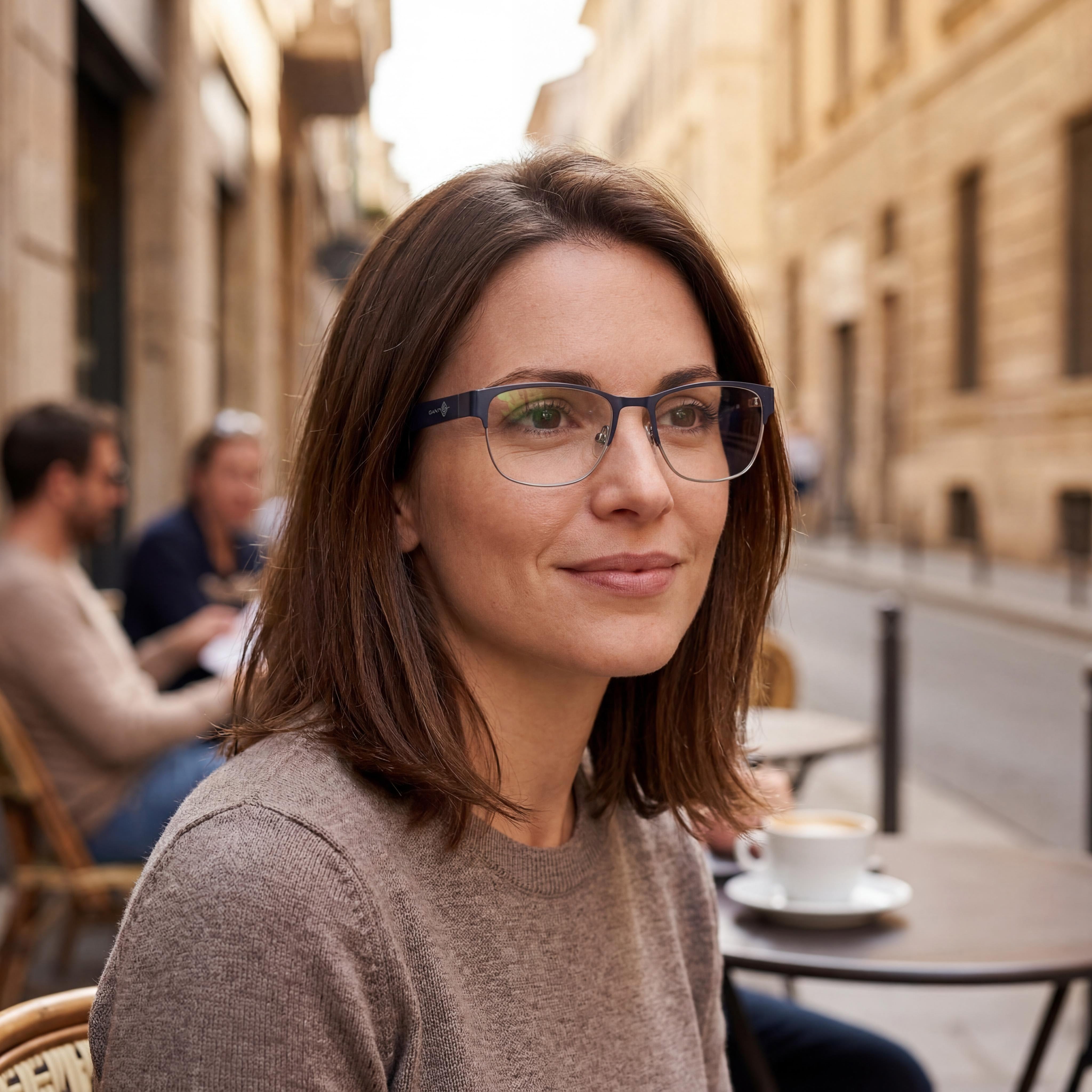 GANT Gafas unisex de moda con montura metálica azul brillante y lentes de policarbonato, tamaño 54-18-145, Photo 6