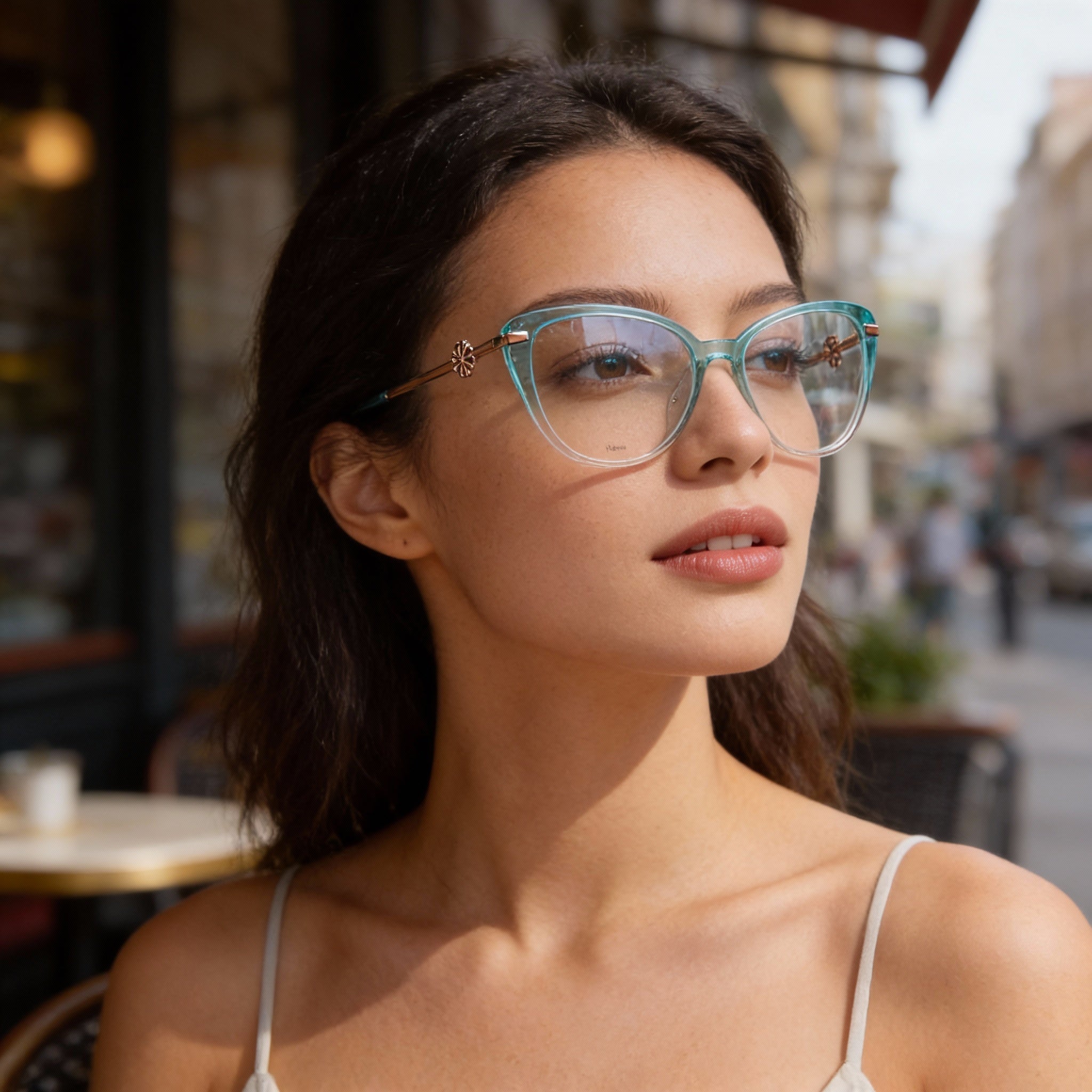 Gafas de sol FLAVIA de Kate Spade New York para mujer, de acetato, con lentes verde-rosa, ancho de lente de 51 mm, ancho de puente de 16 mm y longitud de patilla de 140 mm., Photo 5