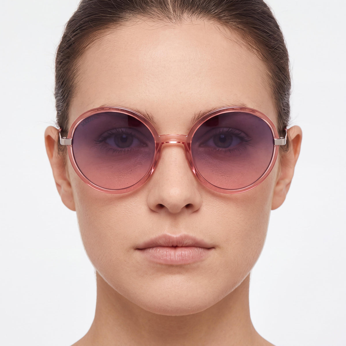 Max & Co. Casual Women's Sunglasses, Shiny Pink Injected Frame with Grey Gradient Non-Polarized Lenses, 55-19-140, Photo 4
