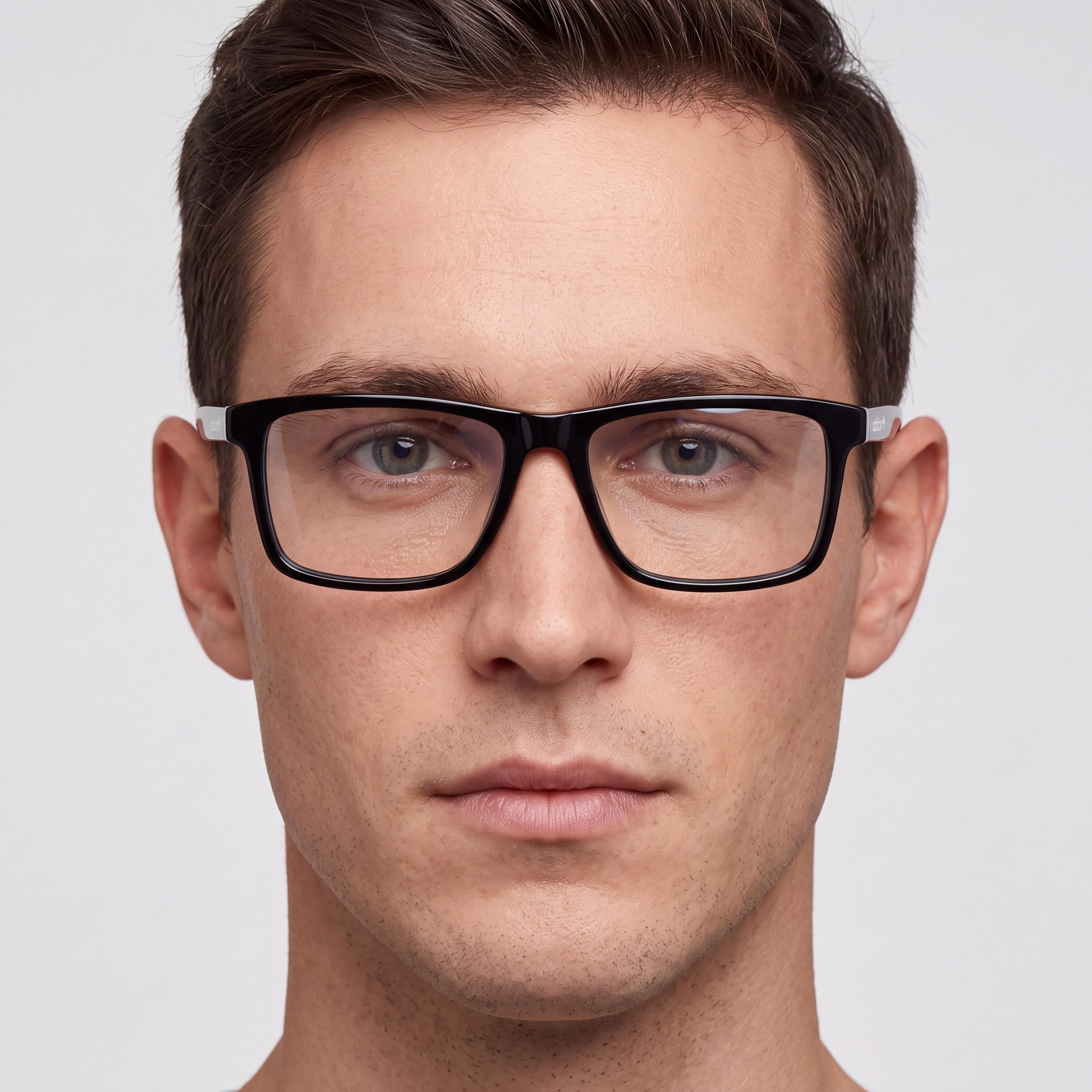 Gafas de sol rectangulares de plástico para hombre adidas Originals, negro 53-16-145, Photo 4