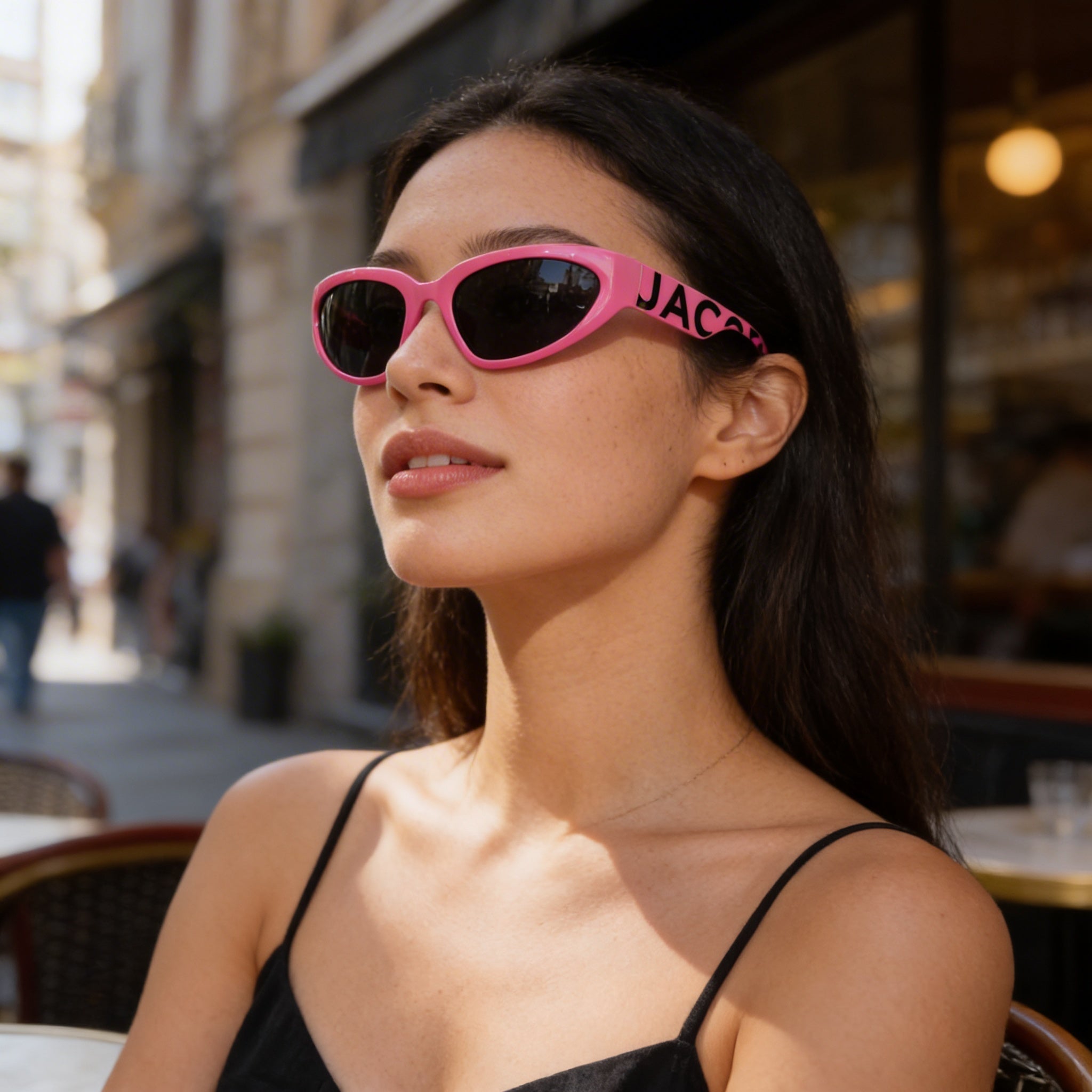 Marc Jacobs MARC 738/S Women's Fuchsia Black Cellulose Propionate Grey Non-Polarized Sunglasses 61mm, Photo 5