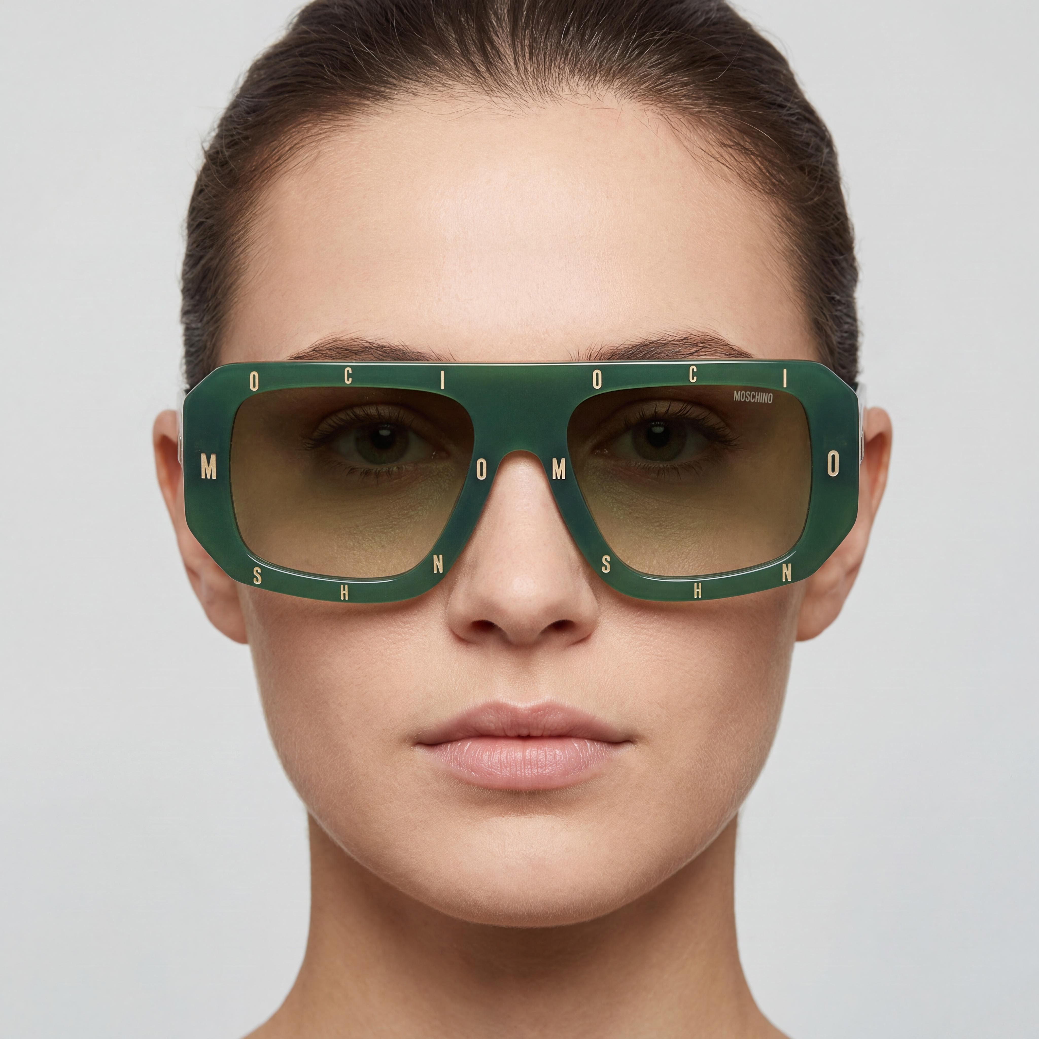 Moschino Mos129/s Casual Women's Green Cellulose Propionate Frame Green Shadow Lens UV Protected Sunglasses 54mm, Photo 4