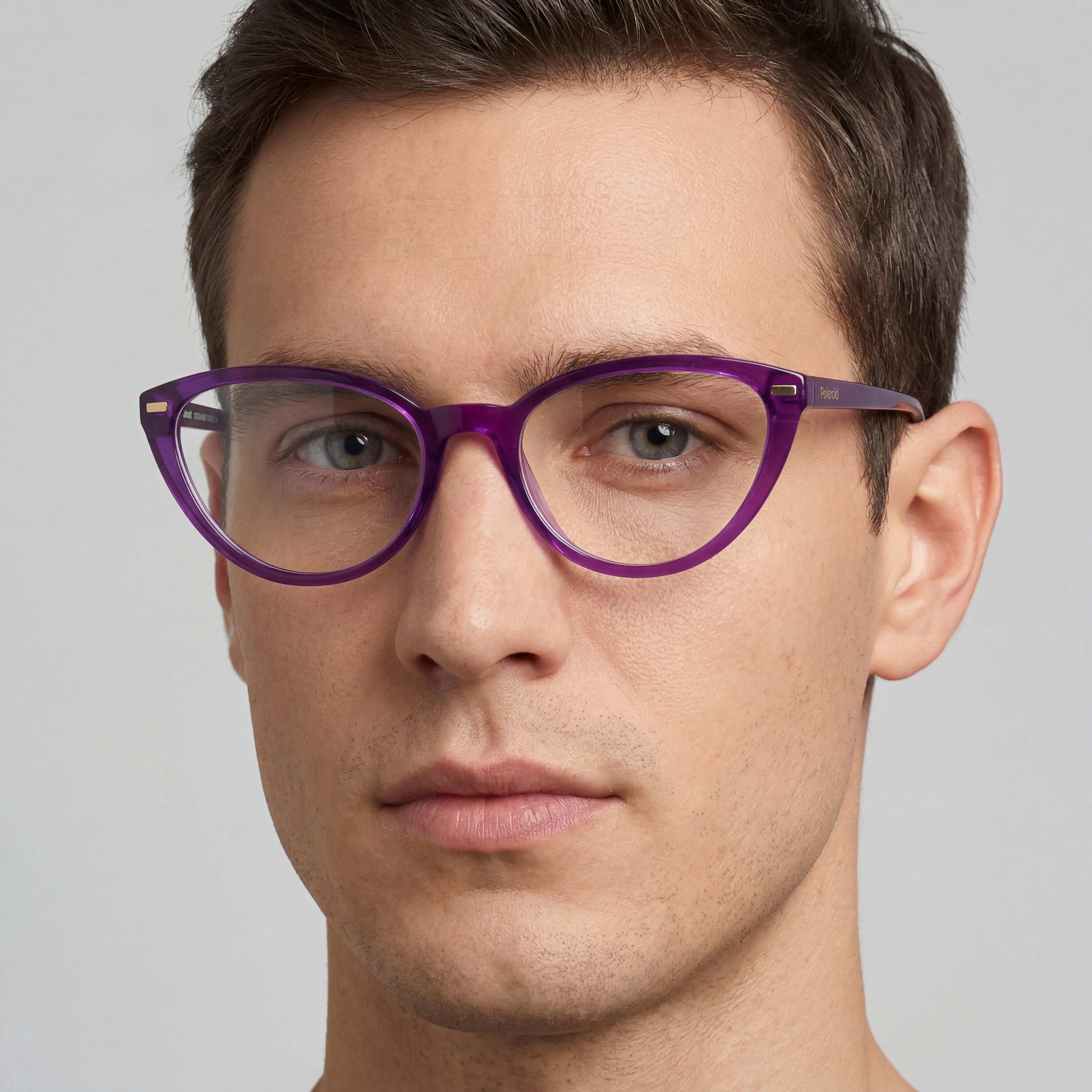 Polaroid Pld D432 Men's Injected Violet Frame Non- Polycarbonate Eyewear 53mm, Photo 4