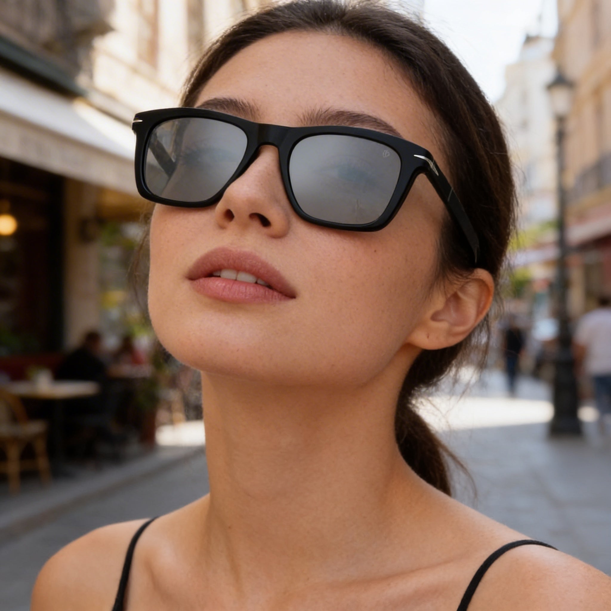 David Beckham Db 7000/S Unisex Black Acetate Frame Non-Polarized Silver Mirror Lenses 51mm Sunglasses, Photo 3