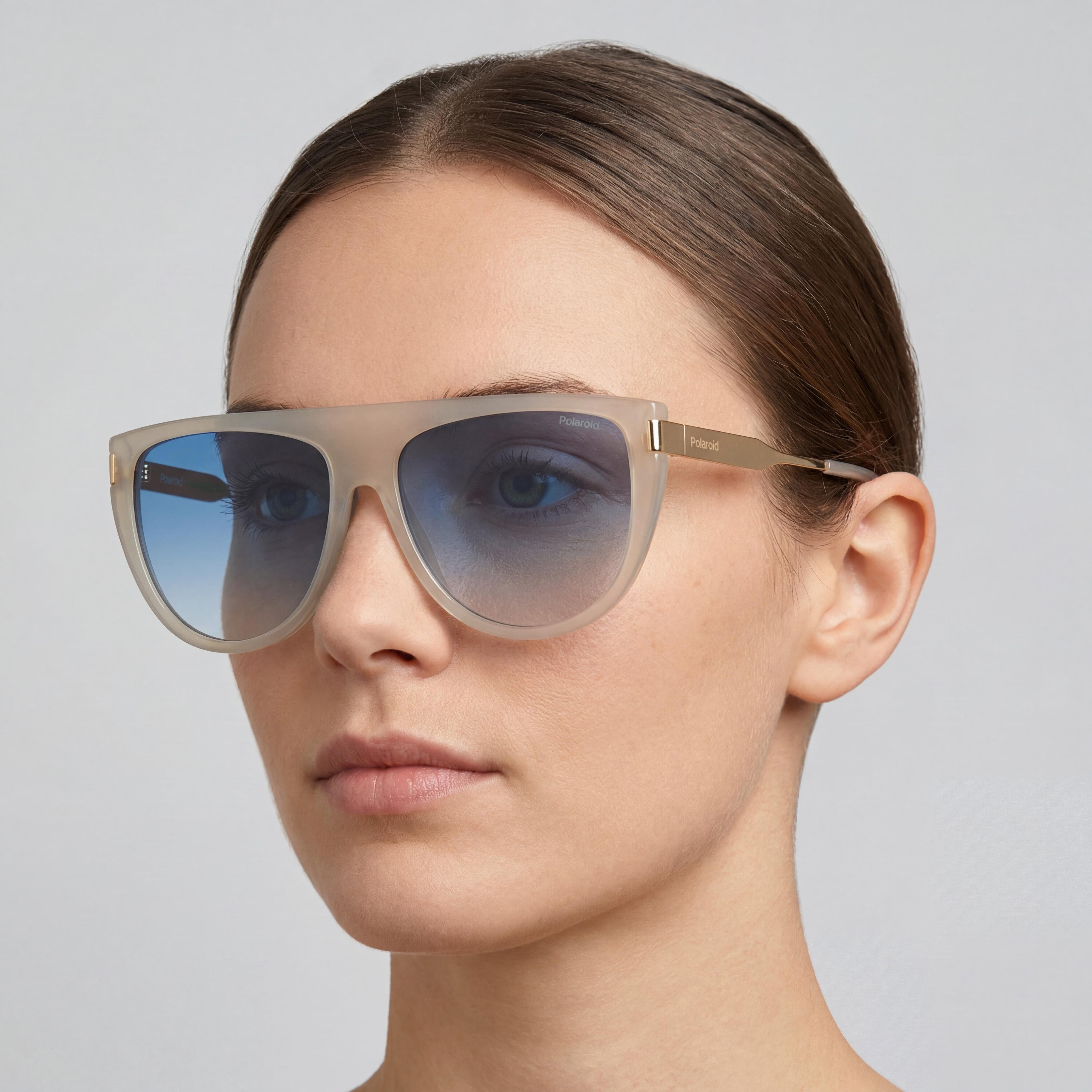 Gafas de sol Polaroid PLD 6221/S/X para mujer, de policarbonato ecológico beige, con protección UV 100%, 57 mm, Photo 5