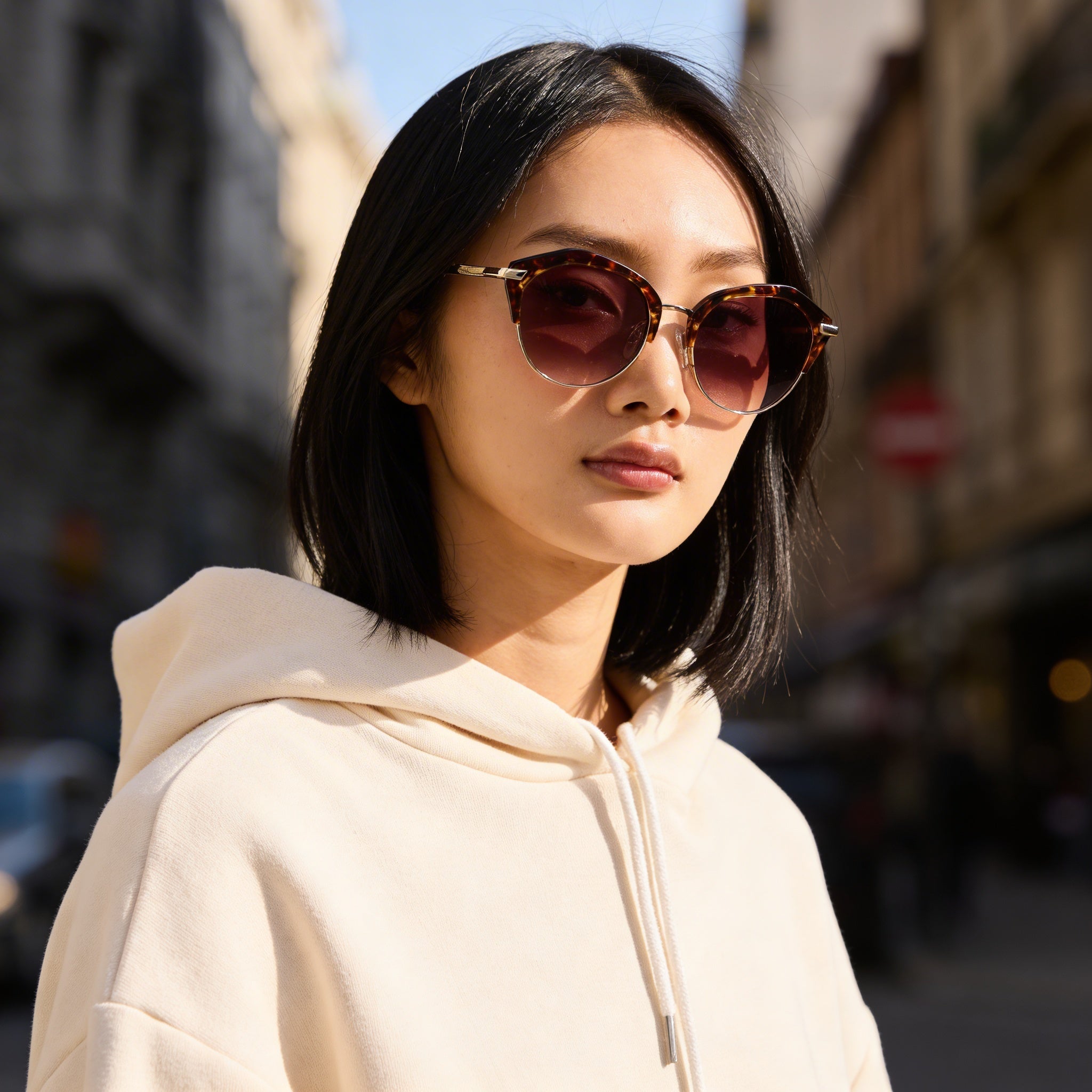 Rag & Bone Modern Heritage Women's Stainless Steel Havana Pink Sunglasses 55mm, Photo 5