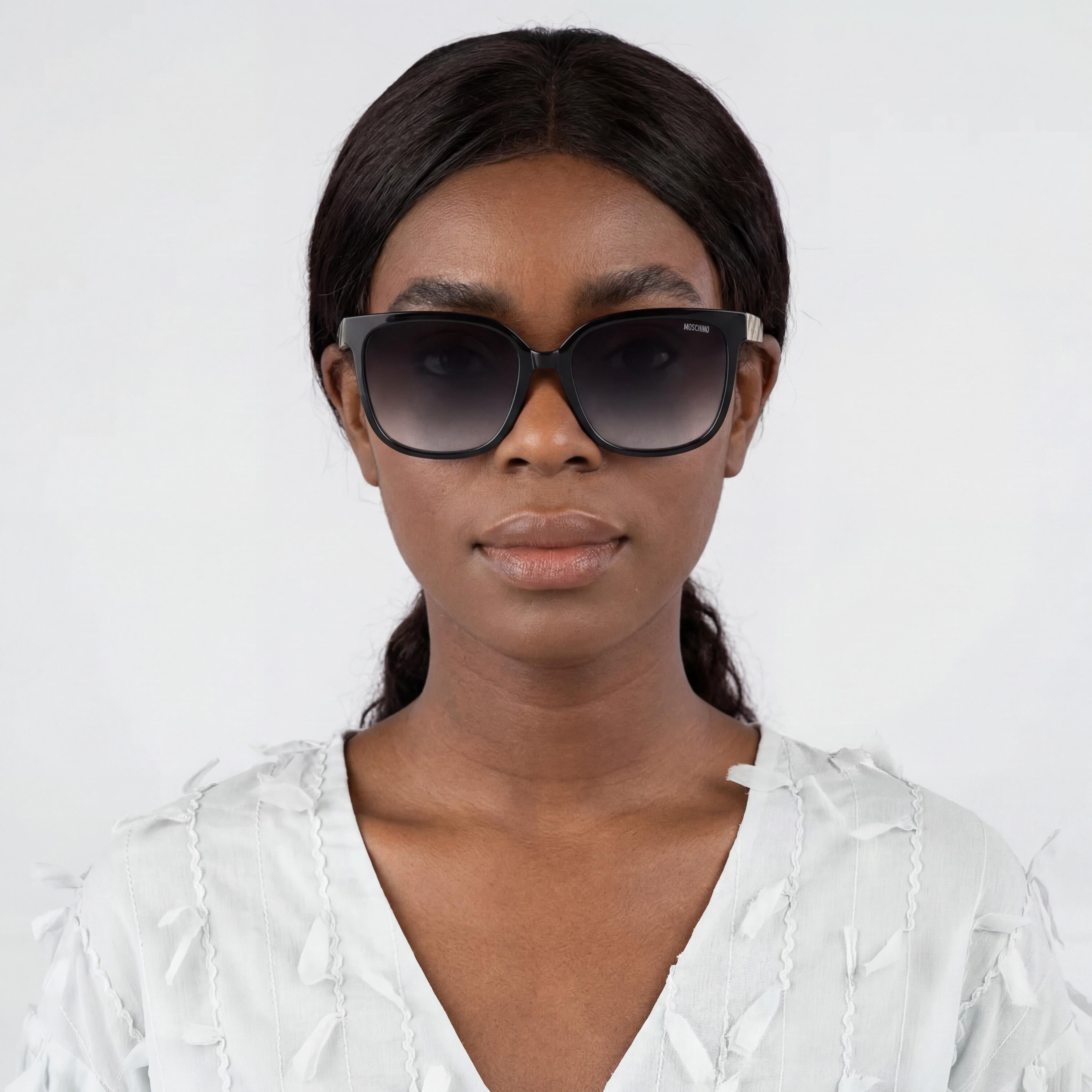 Moschino MOS134/F/S Black Pattern Sunglasses for Women, 58mm, Photo 5