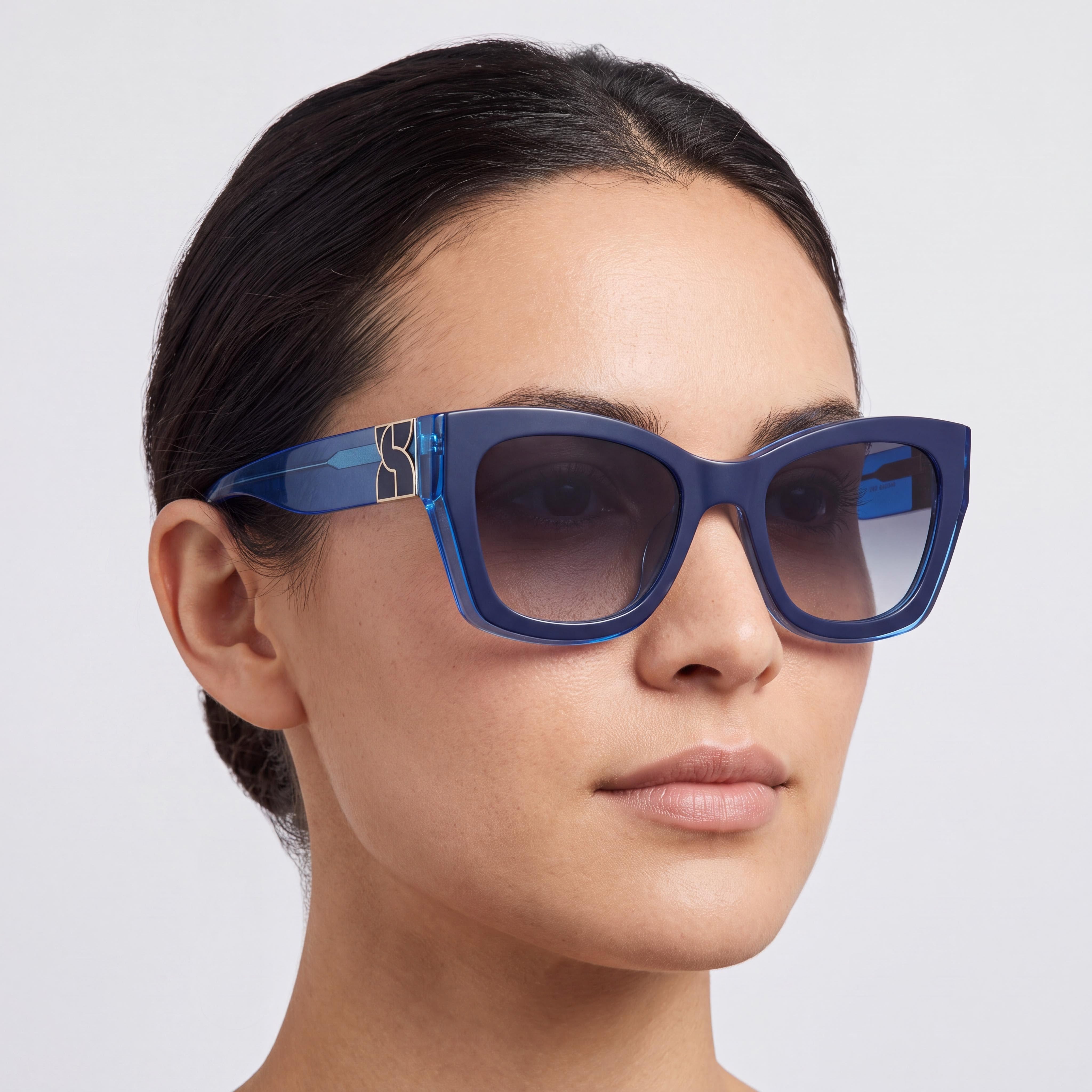 kate spade new york KS JAYDA/G/S Women's Blue Acetate Dark Grey Lens 100% UV Protection Sunglasses 53-19-140, Photo 4