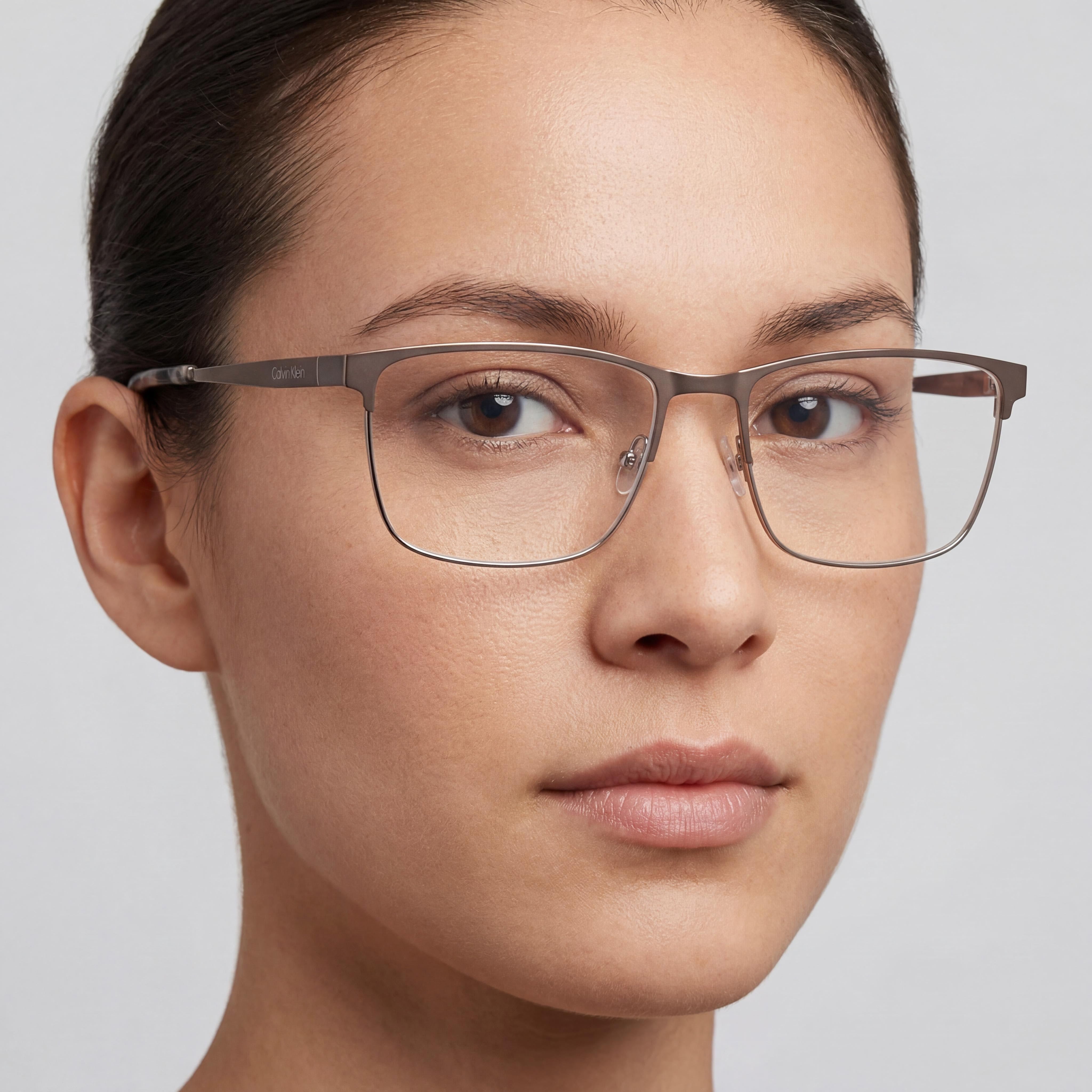 Calvin Klein Ck22102 Unisex Metal Rectangle Eyeglasses Black Gun Metal 57mm, Photo 4