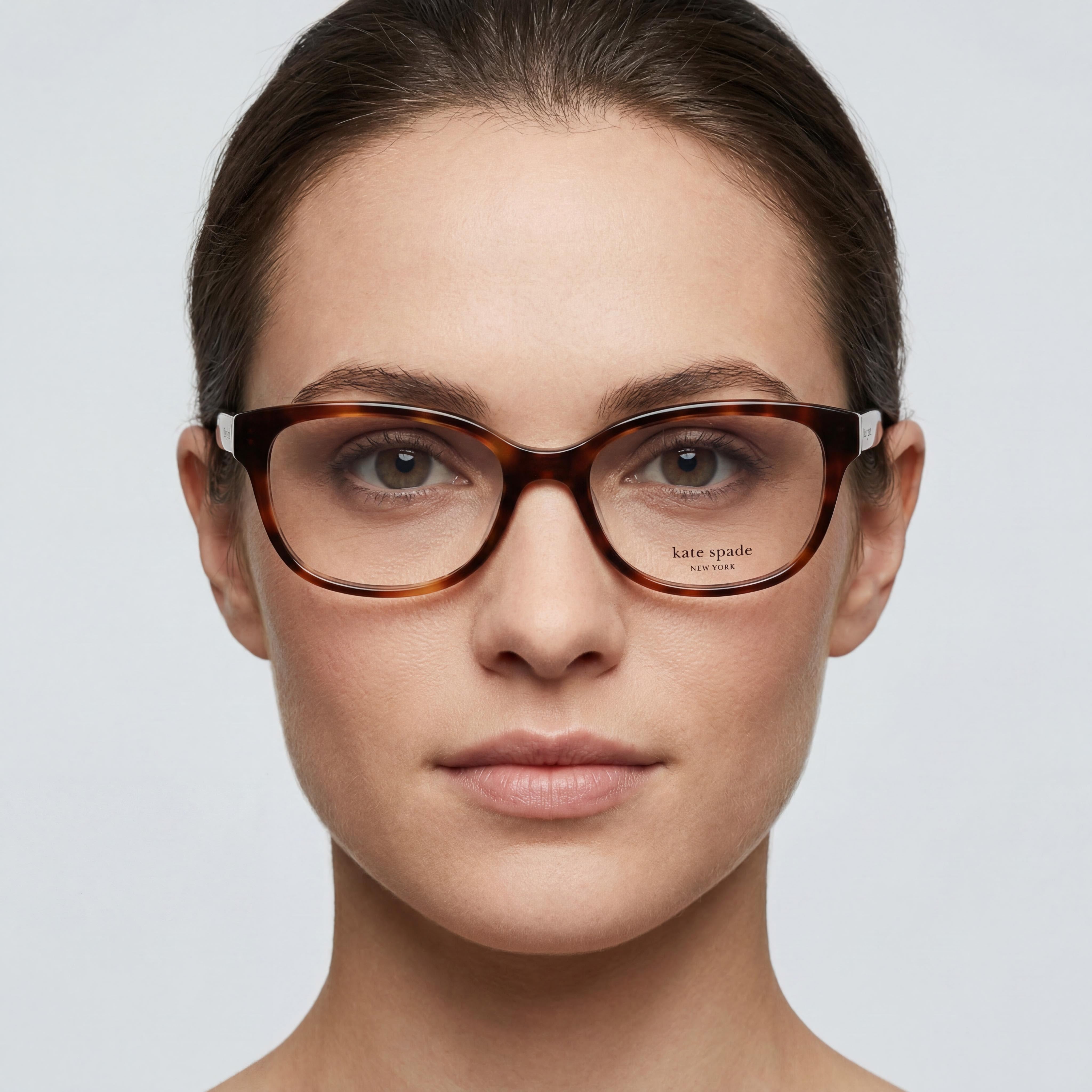 Gafas de sol Kate Spade New York Violette H7P para mujer, diseño rectangular moderno de acetato, 49 mm, color Habana, Photo 4