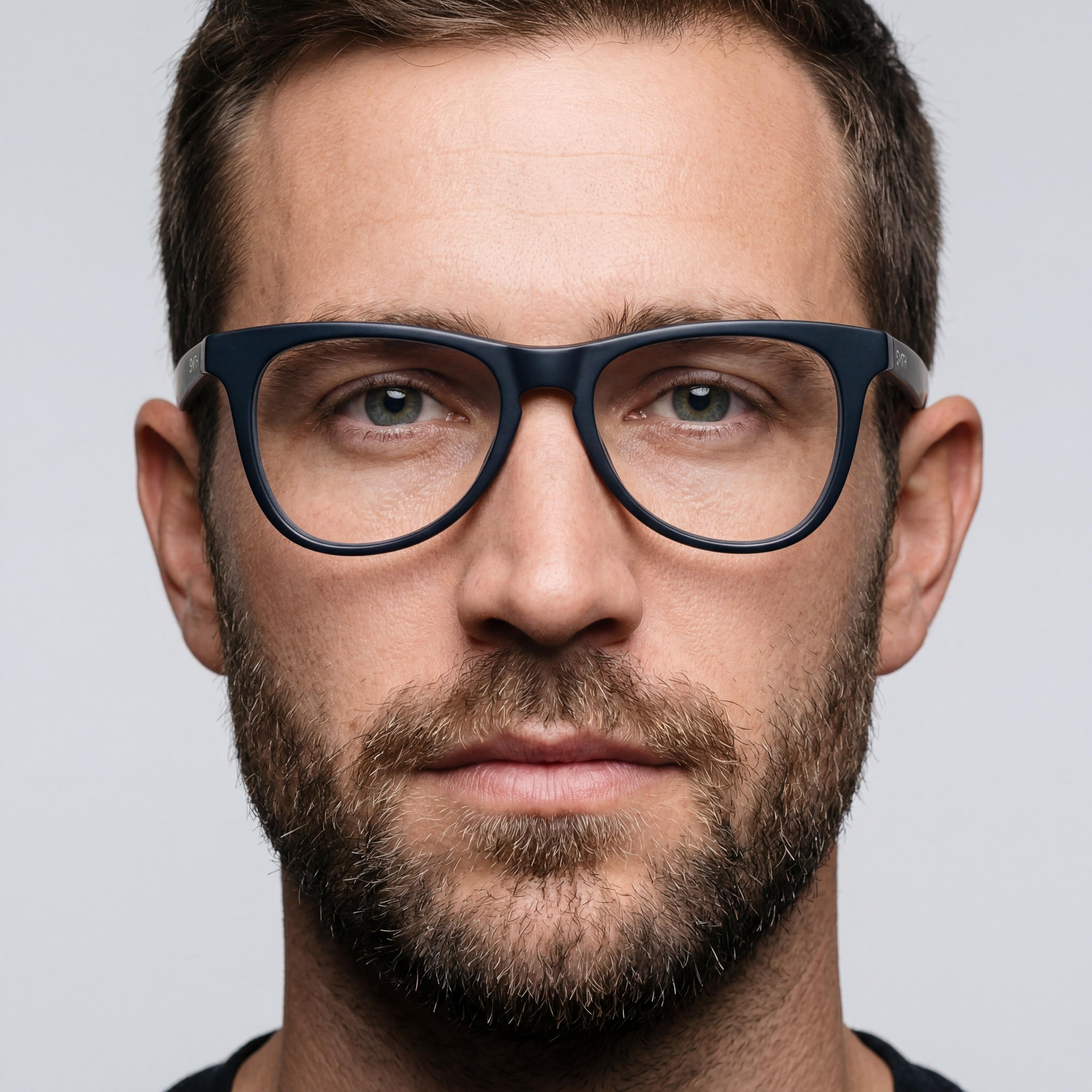 SMITH Optics Lynden Men's Matte Black Metal Round Full-Rim Prescription Eyeglasses 49-17-135, Photo 5