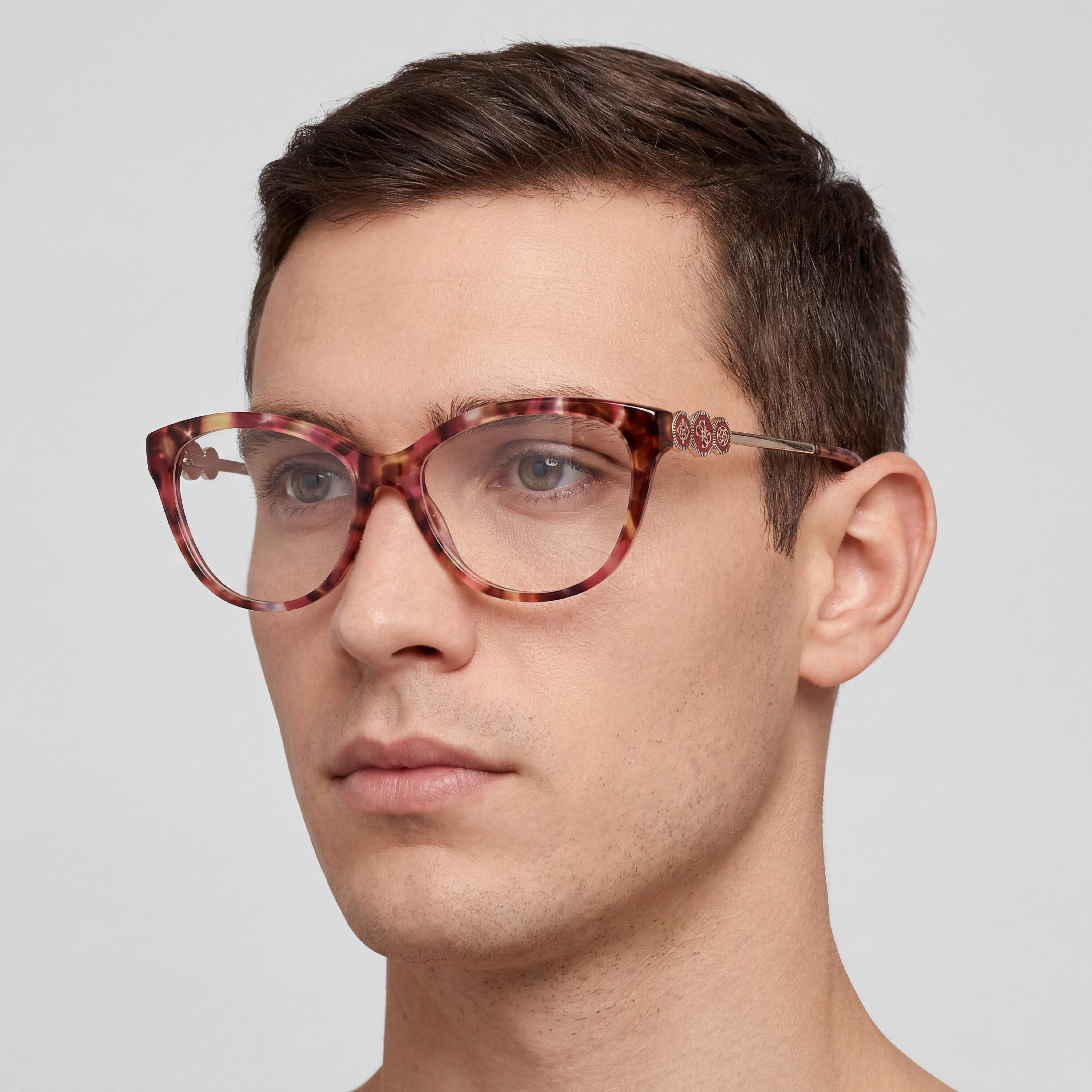 Gafas de Sol Modernas GUESS para Hombre con Montura de Plástico Roja, Lentes de Policarbonato, 55 mm de Ancho de Lente, 16 mm de Puente, 140 mm de Longitud de Patilla, Photo 3