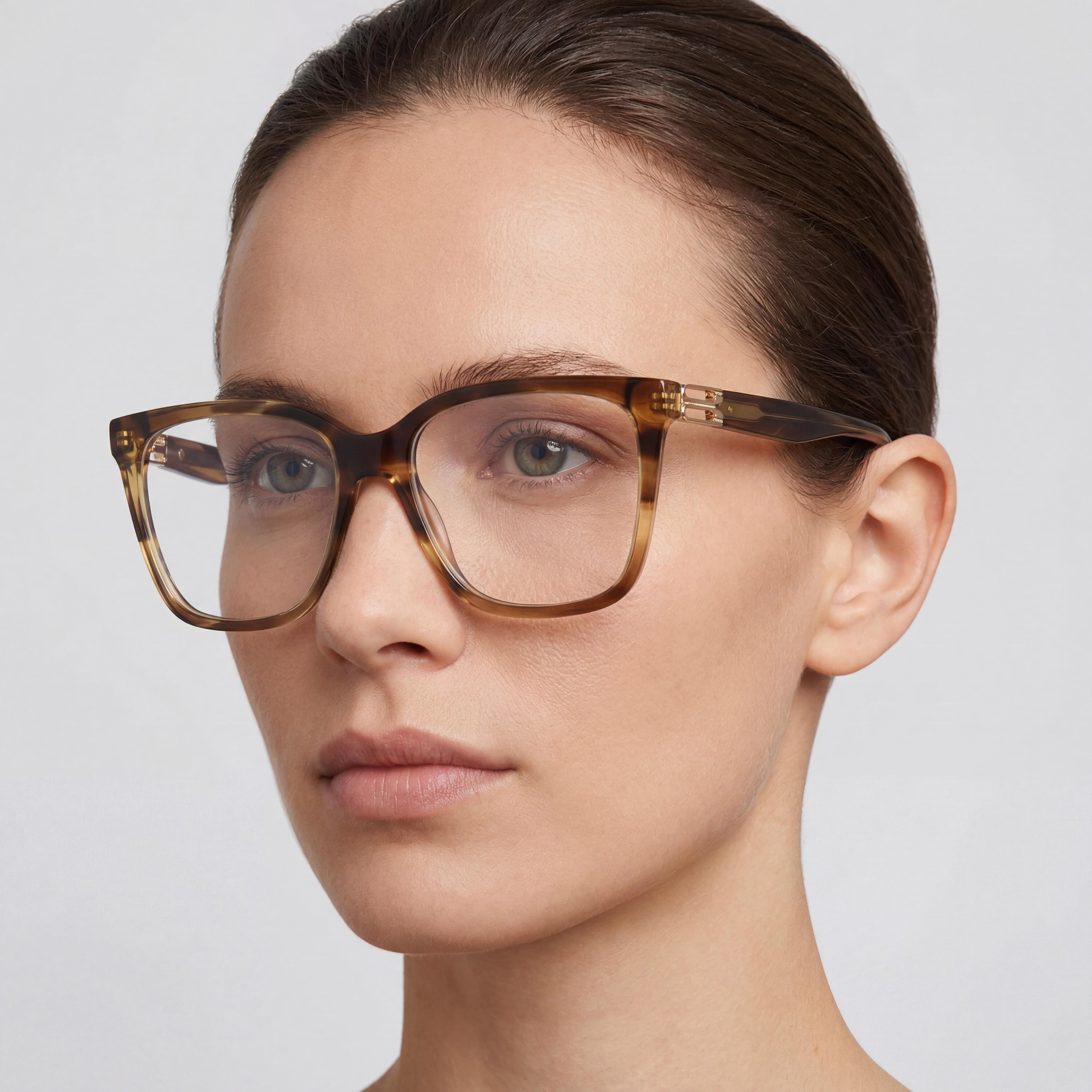 Victoria Beckham Women's Vb2680 Ophthalmic Eyeglass Frames, Striped Khaki, Eye Size 53, Bridge 15, Temple 140, Photo 4