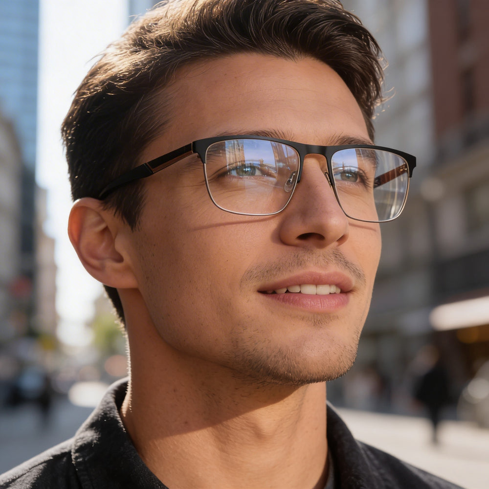 JOE Joe4103 Men's Blackjack Acetate Frame Eyeglasses with Polycarbonate Lenses, Size 55/18/145
