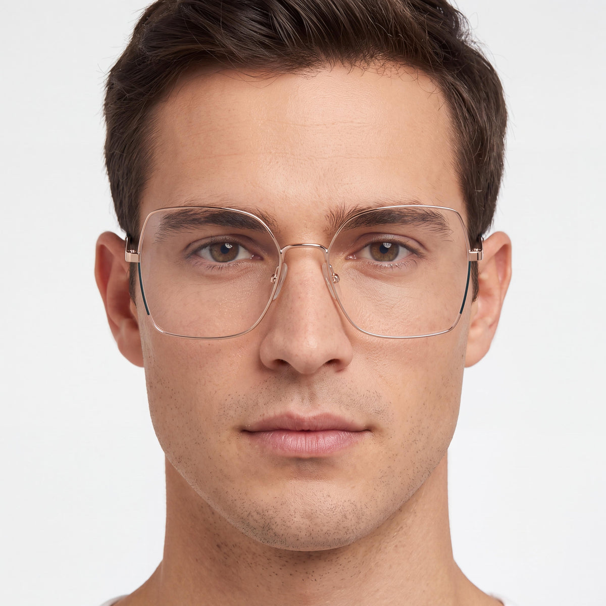 Gafas de sol Carolina Herrera HER 0206 para hombre, de metal dorado y verde, policarbonato sin polarización, 55 mm, Photo 3