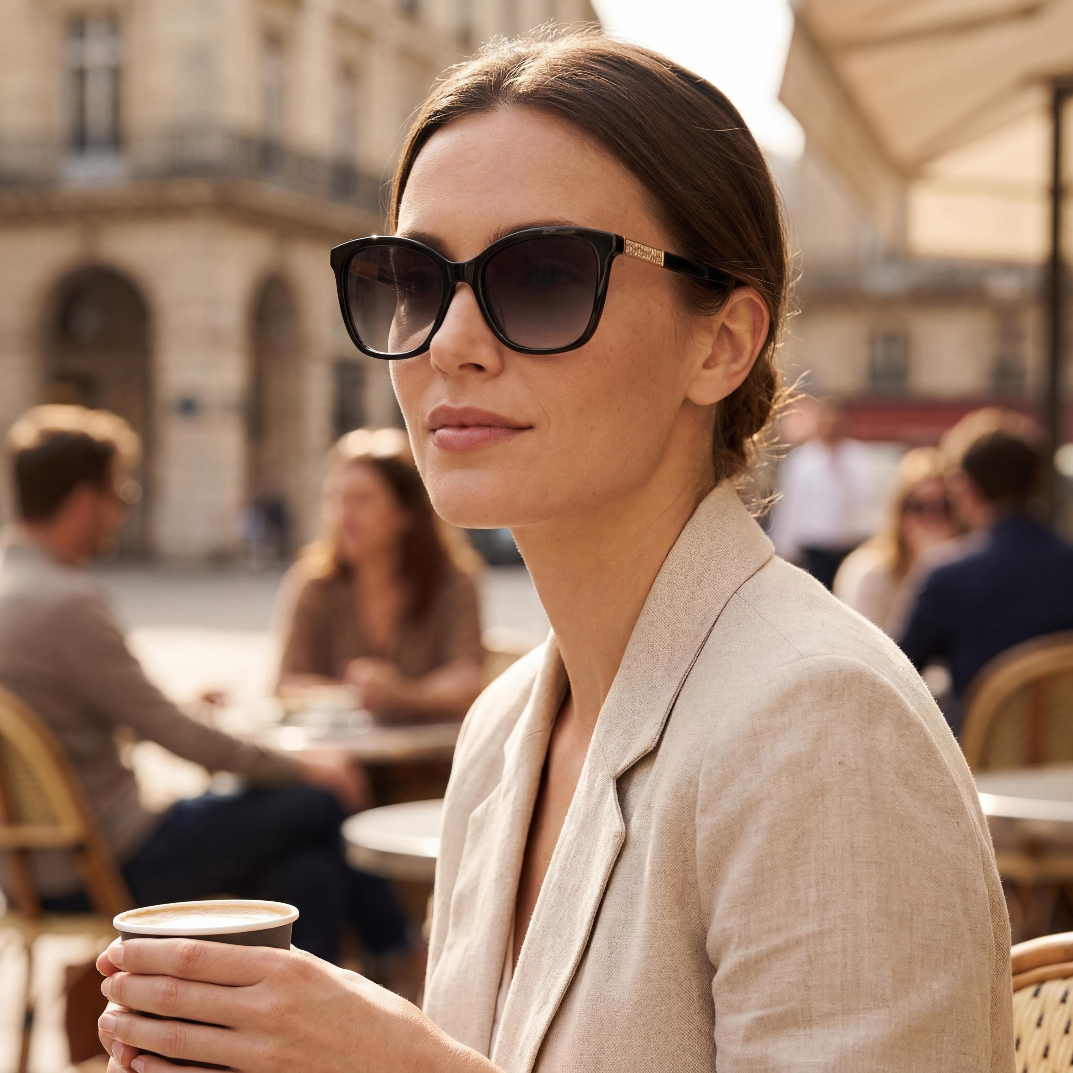 kate spade new york Reena/S Women's Acetate Frame Black 53mm Grey Shaded 100% UV Protection Sunglasses, Photo 6