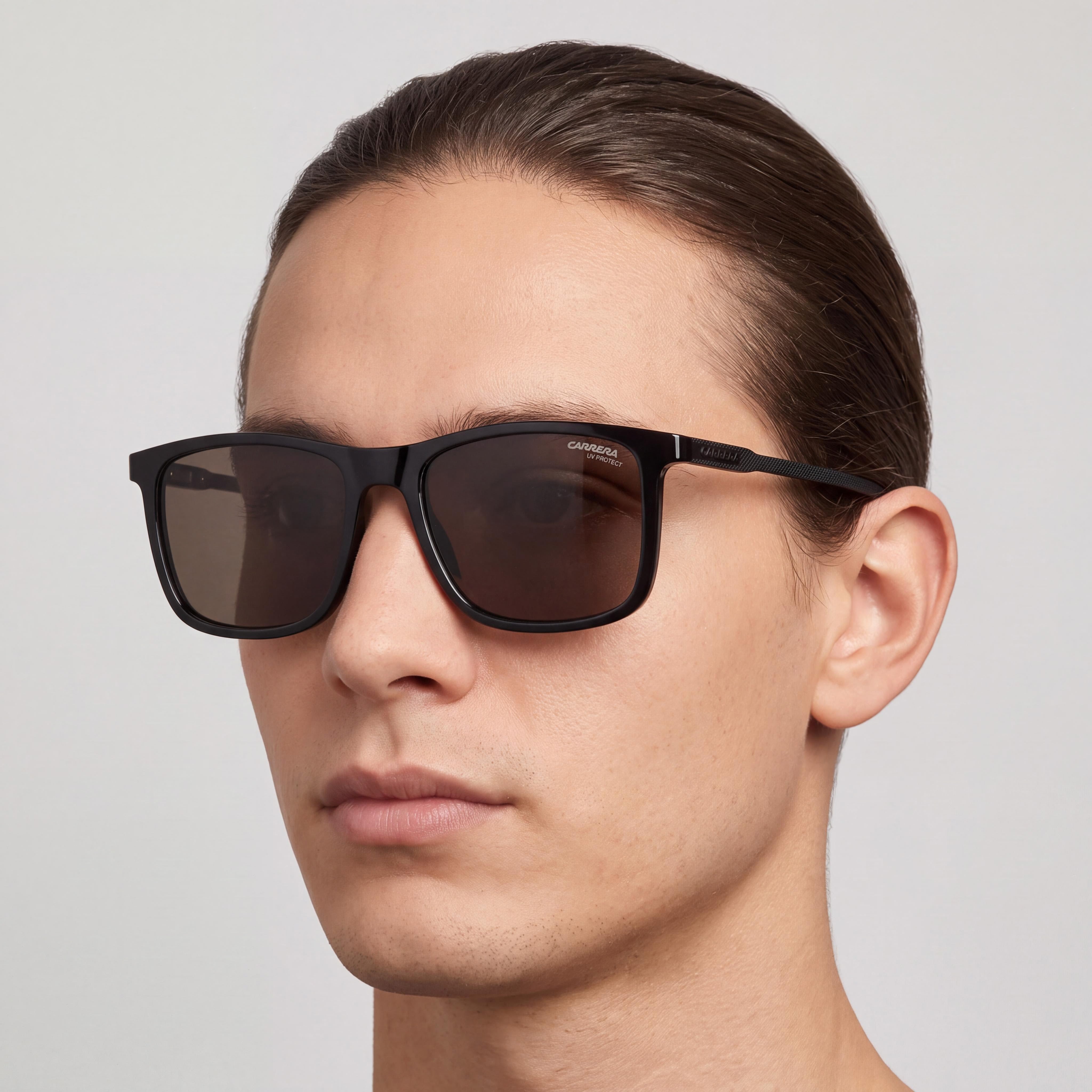 Carrera 231/S Unisex Rectangular Black Polyamide Frame Polycarbonate UV Protected Sunglasses 55mm, Photo 4