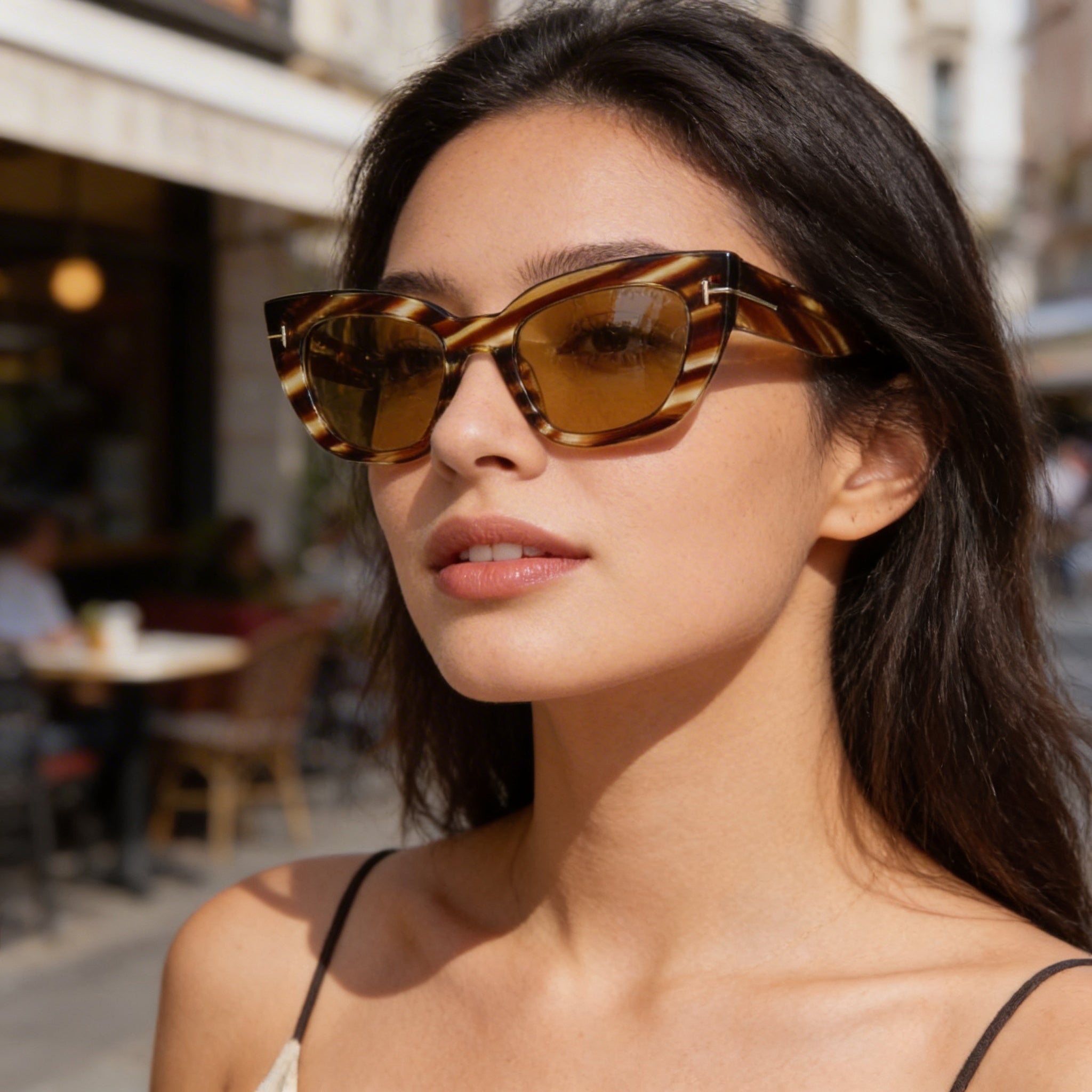 Gafas de sol polarizadas unisex Tom Ford Classic FT1190, color rubio habano y negro, Photo 3