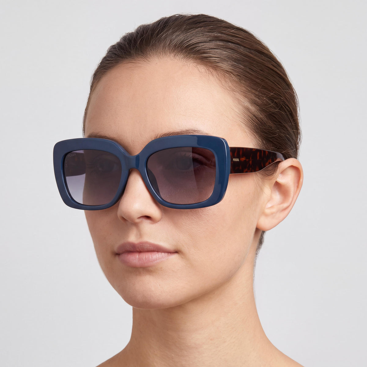Fossil Minimalist 2073501ED559O Women's Propionate Green Dark Grey Frame Dark Grey Shaded Lens Sunglasses 54-17-140, Photo 4
