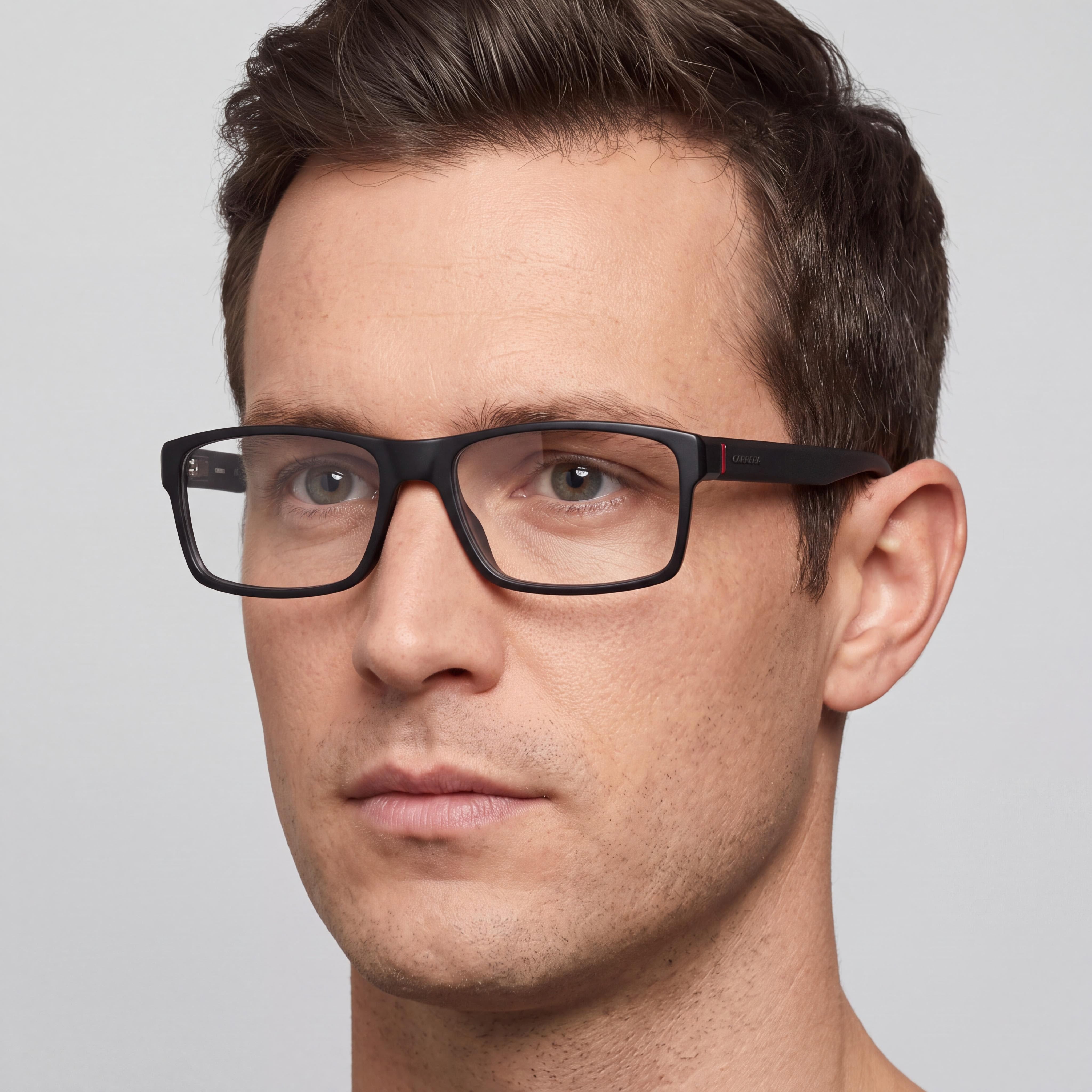 Carrera 8852 Men's Black Plastic Frame Non Eyeglasses with Black Demo Lenses 57mm, Photo 5