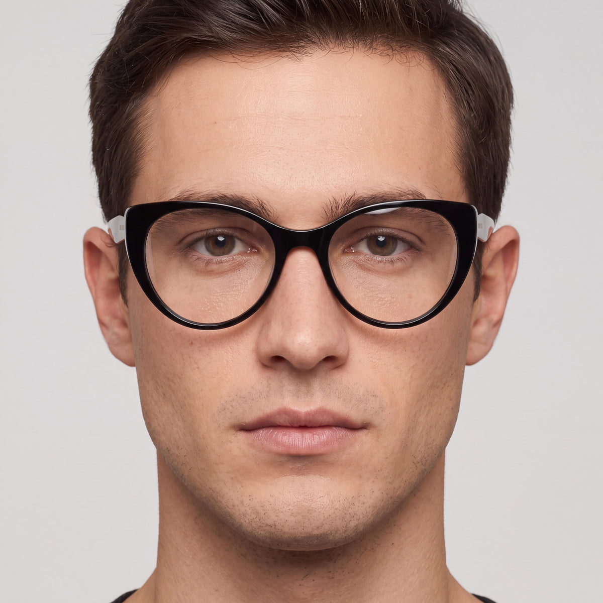 Gafas Miu Miu 6tv para hombre con montura de acetato negra y lentes transparentes de policarbonato 48-18-140, Photo 4