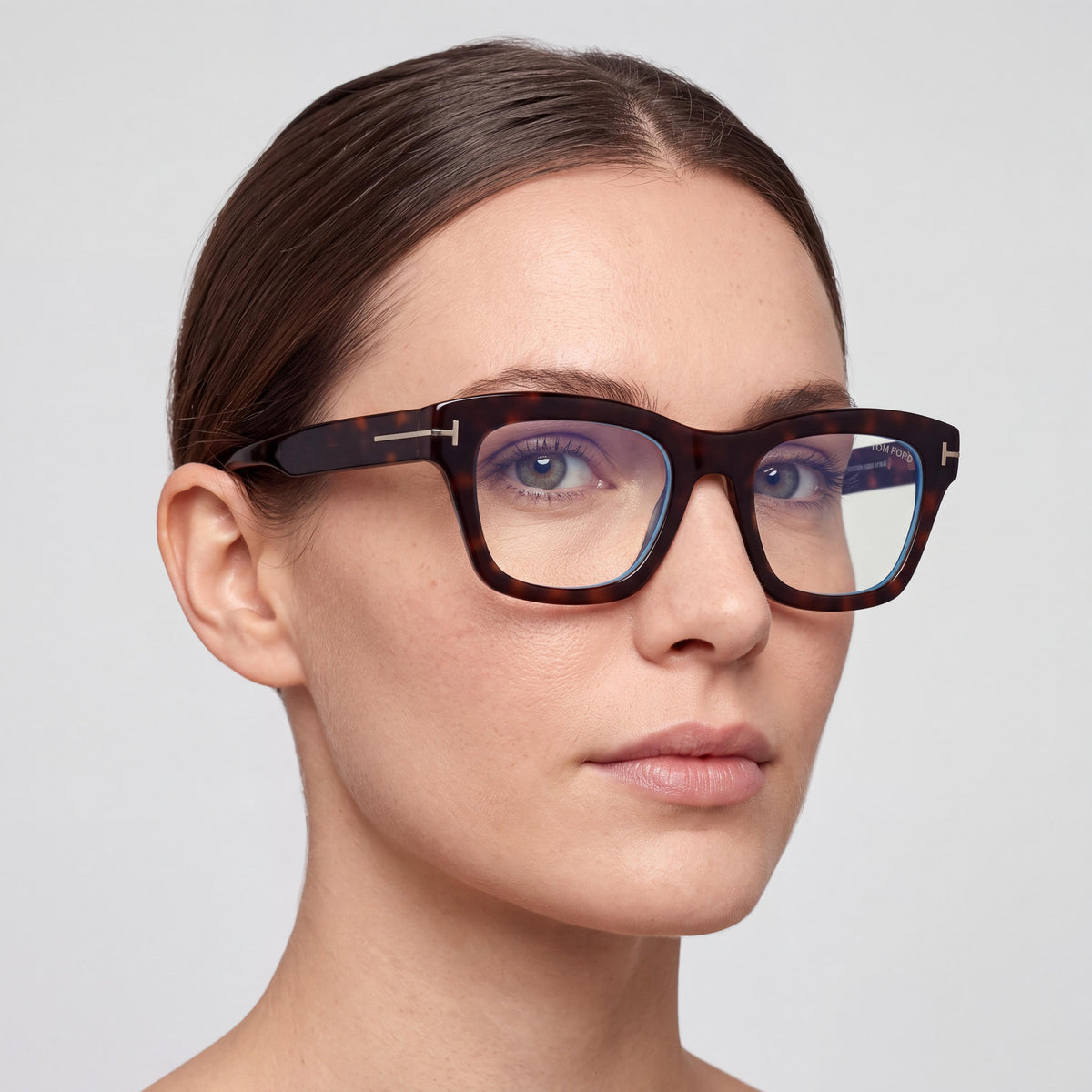 Marcolin Ft6036-b Women's Dark Havana Blue Filter Plastic Frame Black Non-Polarized Lenses 52mm Sunglasses, Photo 2