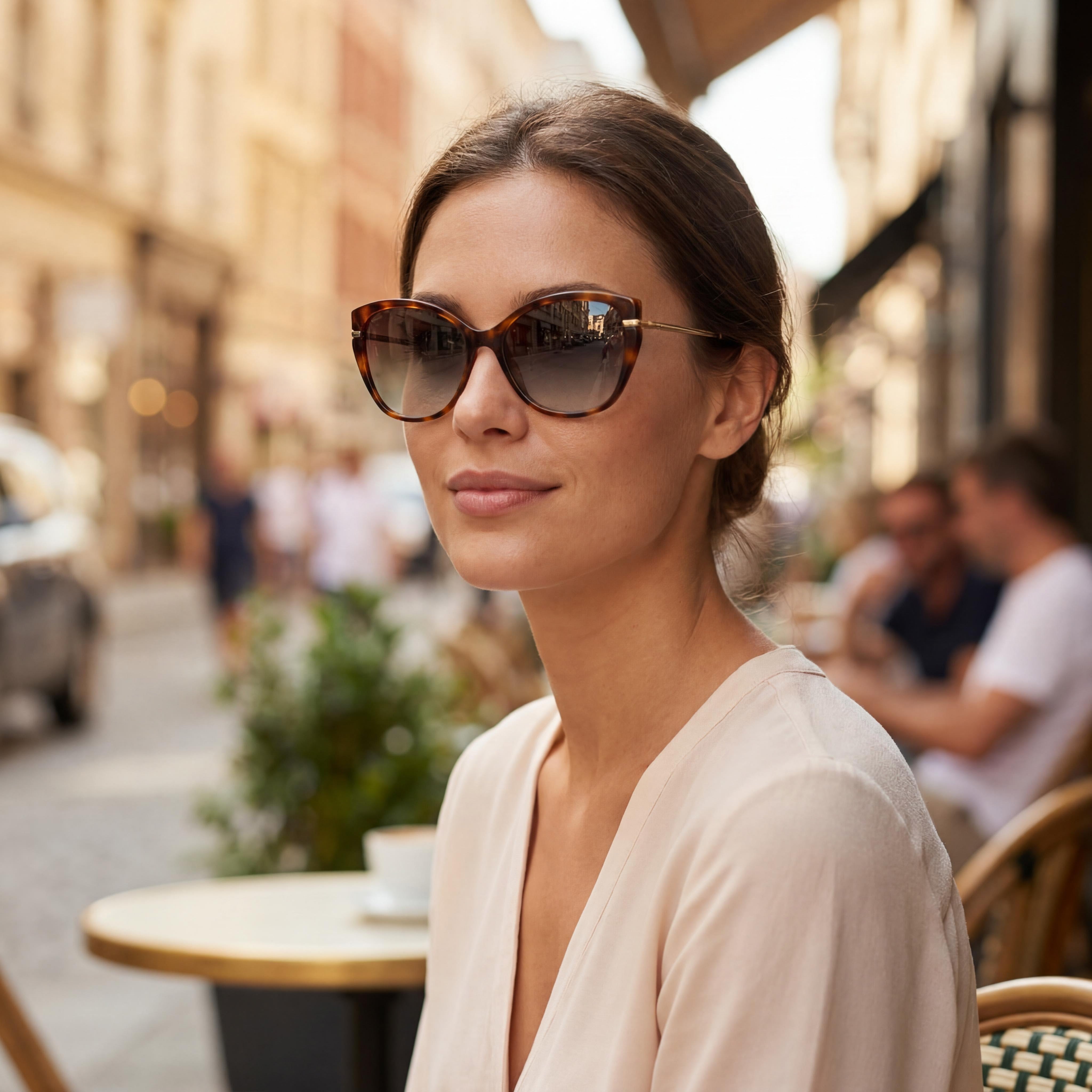 Longchamp Women's LO627S Butterfly Havana Plastic Brown Gradient Acetate 57mm UV Protection Sunglasses, Photo 6