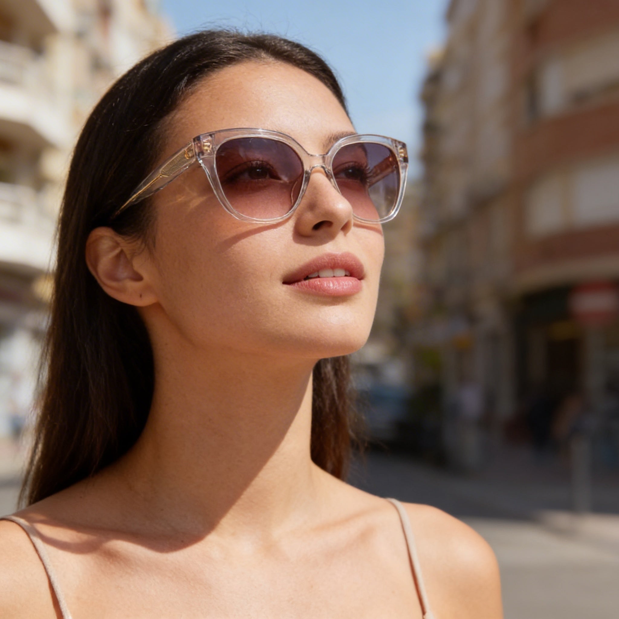 rag & bone Modern Heritage Women's Brown Acetate Frame, Brown Gradient UV Protected Sunglasses 56mm, Photo 6