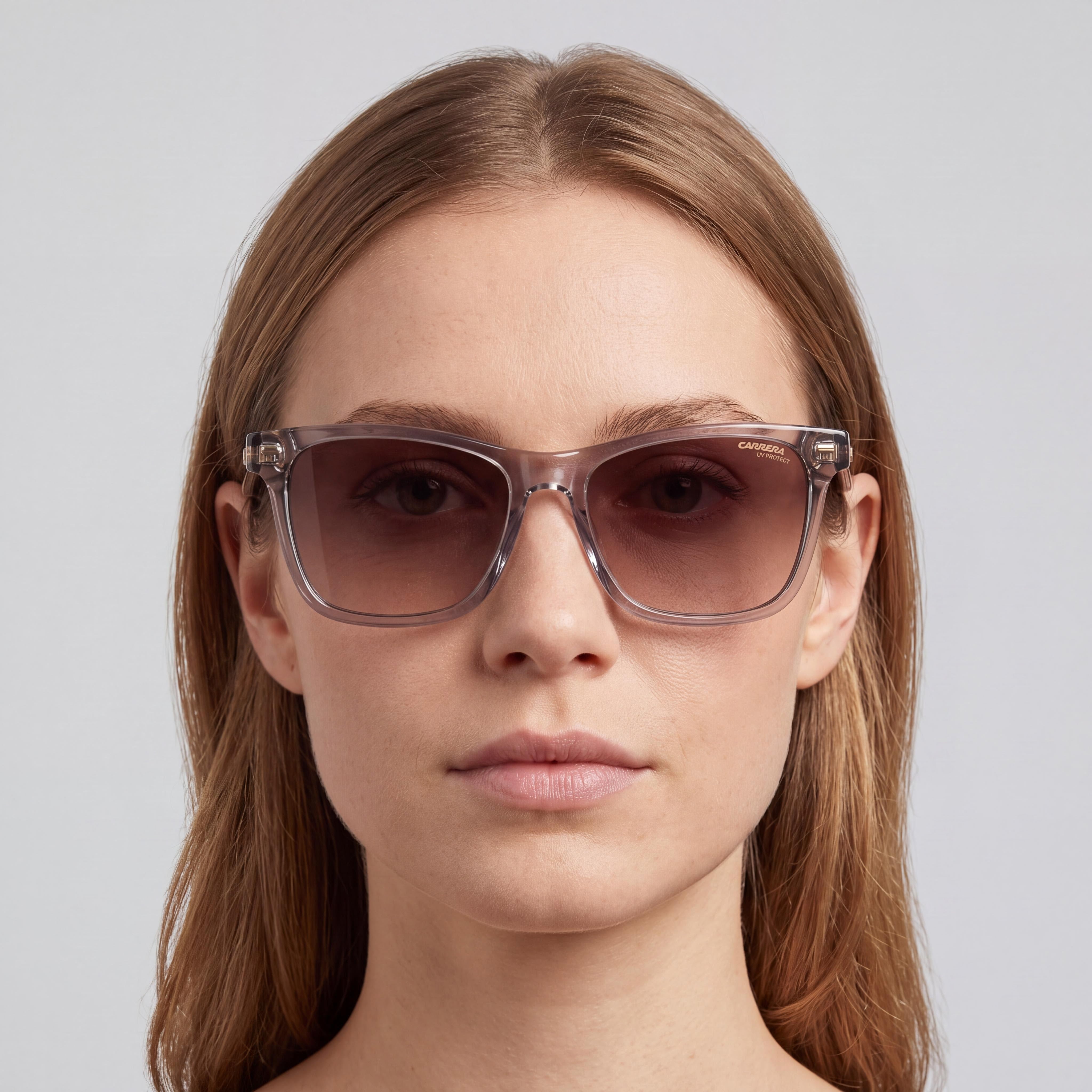 Carrera 3001/S Women's Grey Plastic Frame, Brown Shaded Non-Polarized UV Protection Lenses 54mm, Photo 5