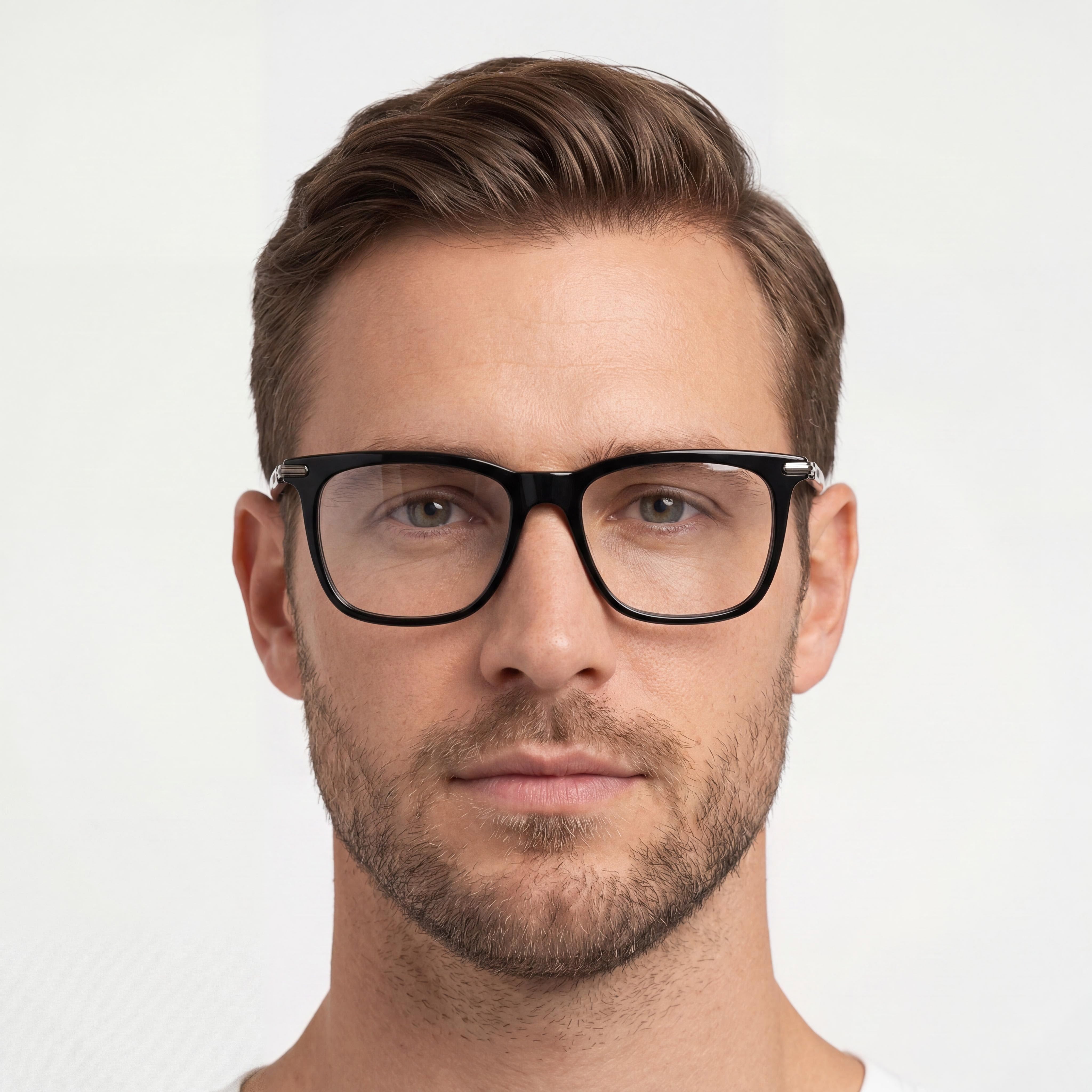 Ferragamo Casual Men's Black Acetate Frame Transparent Non-Polarized Eyeglasses 56mm, Photo 5