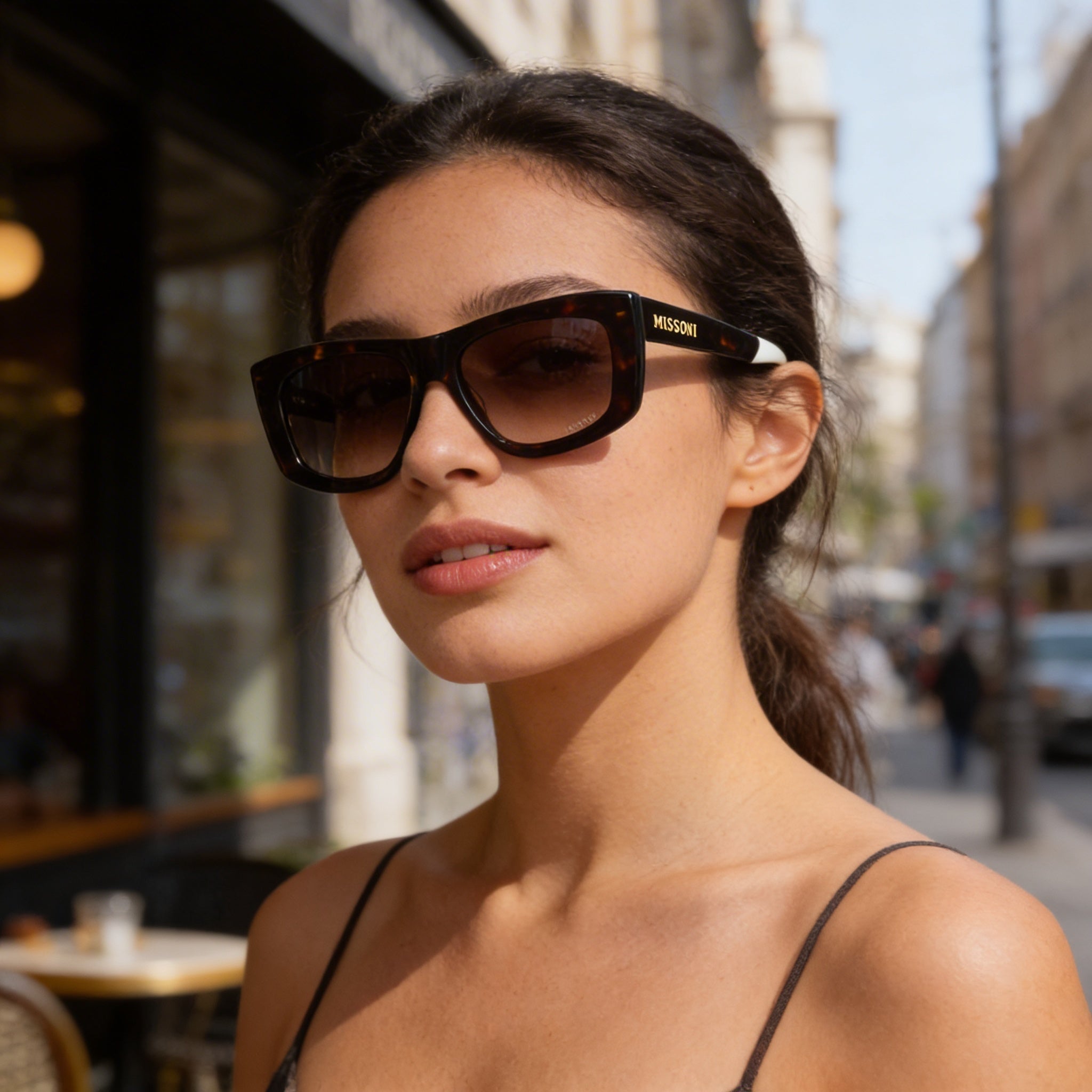 Missoni Classic Women's Brown Horn Red/Brown Gradient Acetate UV Protection Sunglasses 56mm, Photo 5