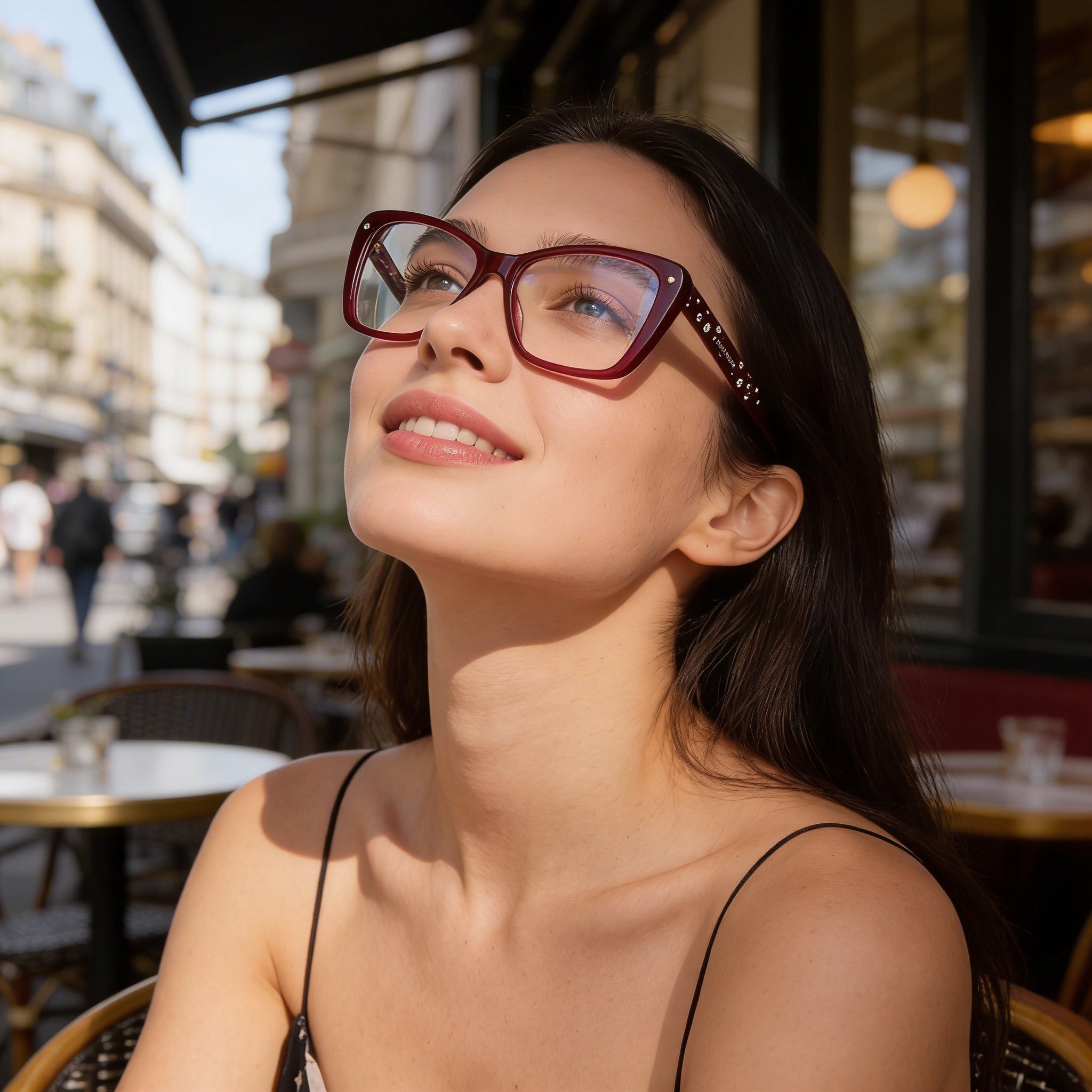 Carolina Herrera Her 0149 Women's Multicolored Plastic Frame Eyewear with Burgundy Lenses 53mm, Photo 5