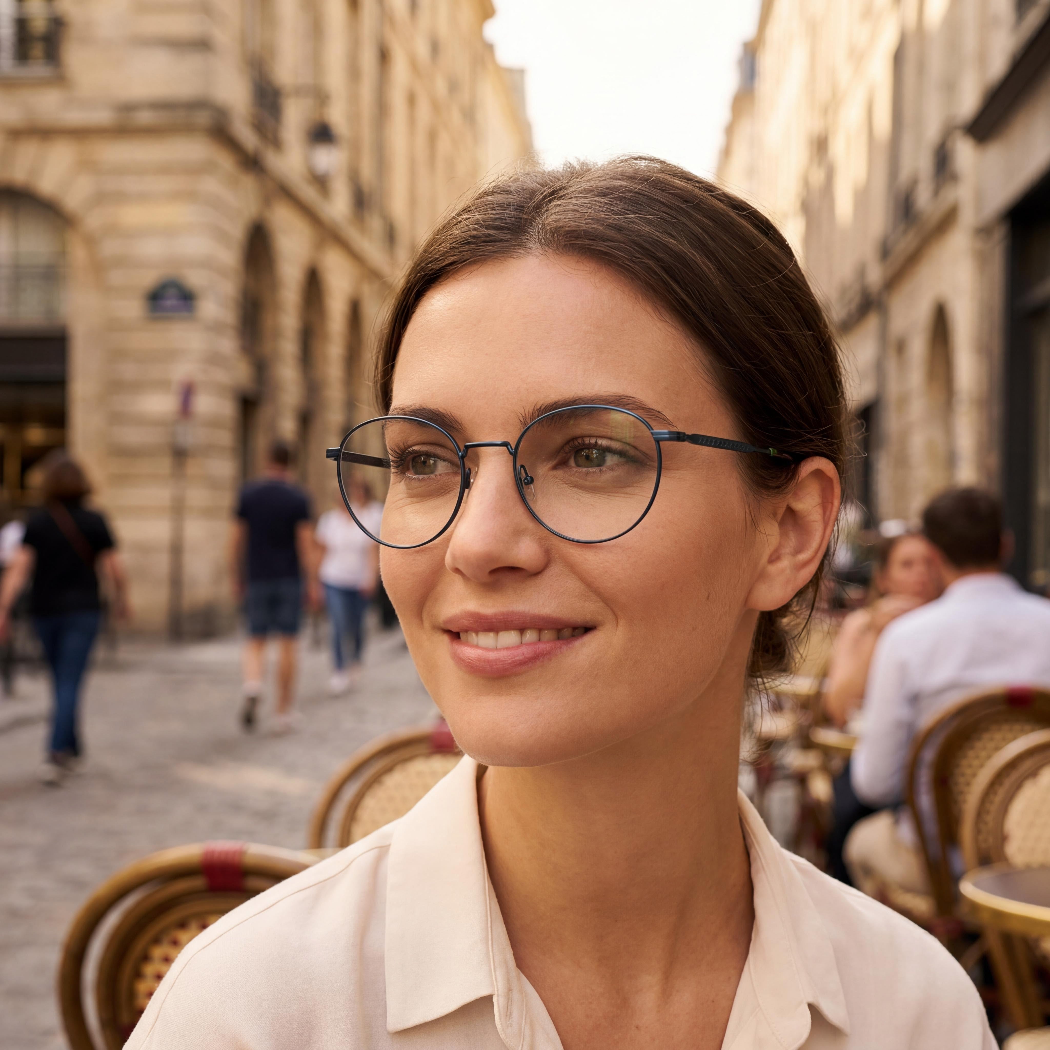 Lacoste Casual Blue Acetate Unisex Eyeglasses with Transparent Non- Polycarbonate Lenses, 51mm, Photo 5