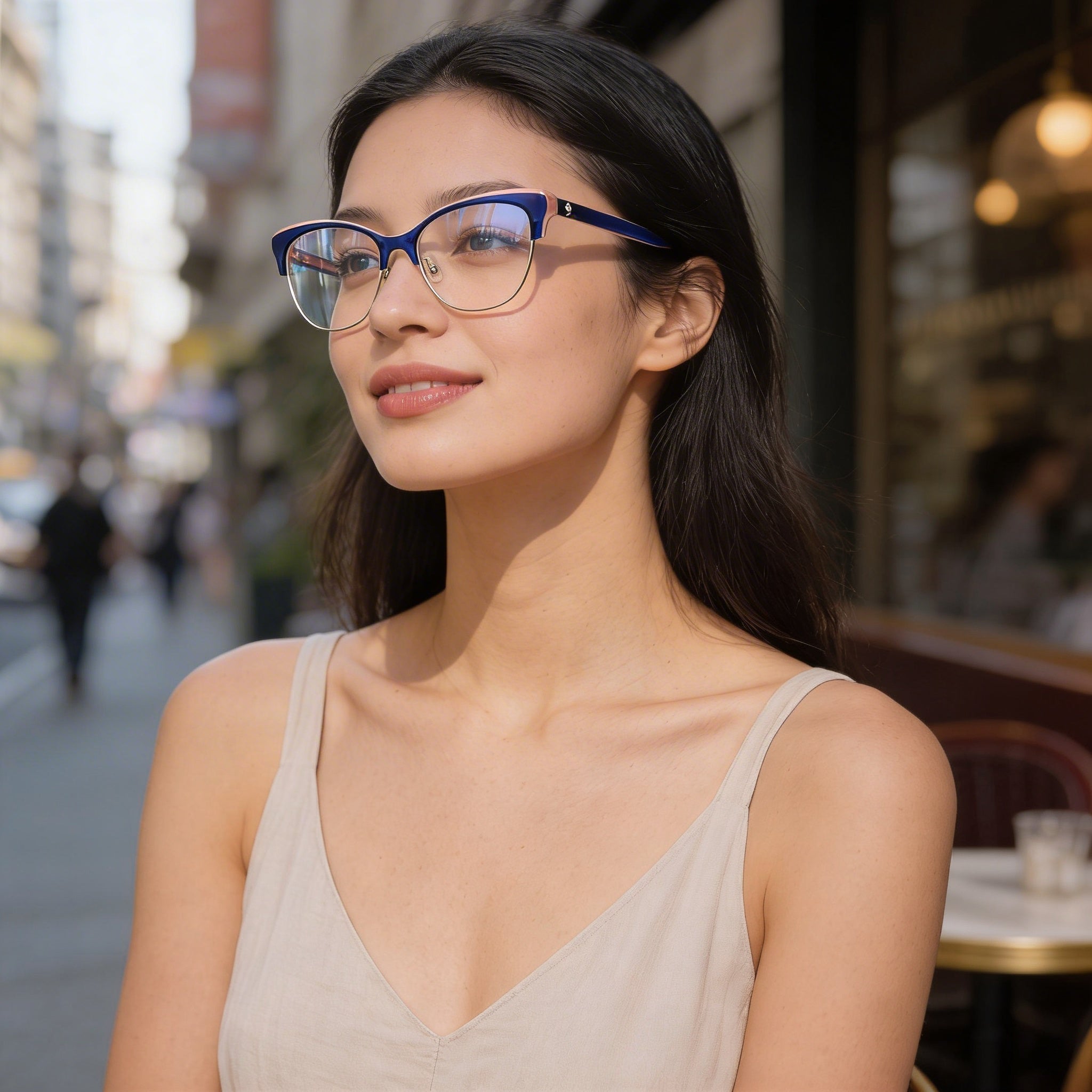kate spade new york Classic Women's Blue Plastic Frame Blue Polycarbonate Lens Non-Polarized Sunglasses 51mm, Photo 6