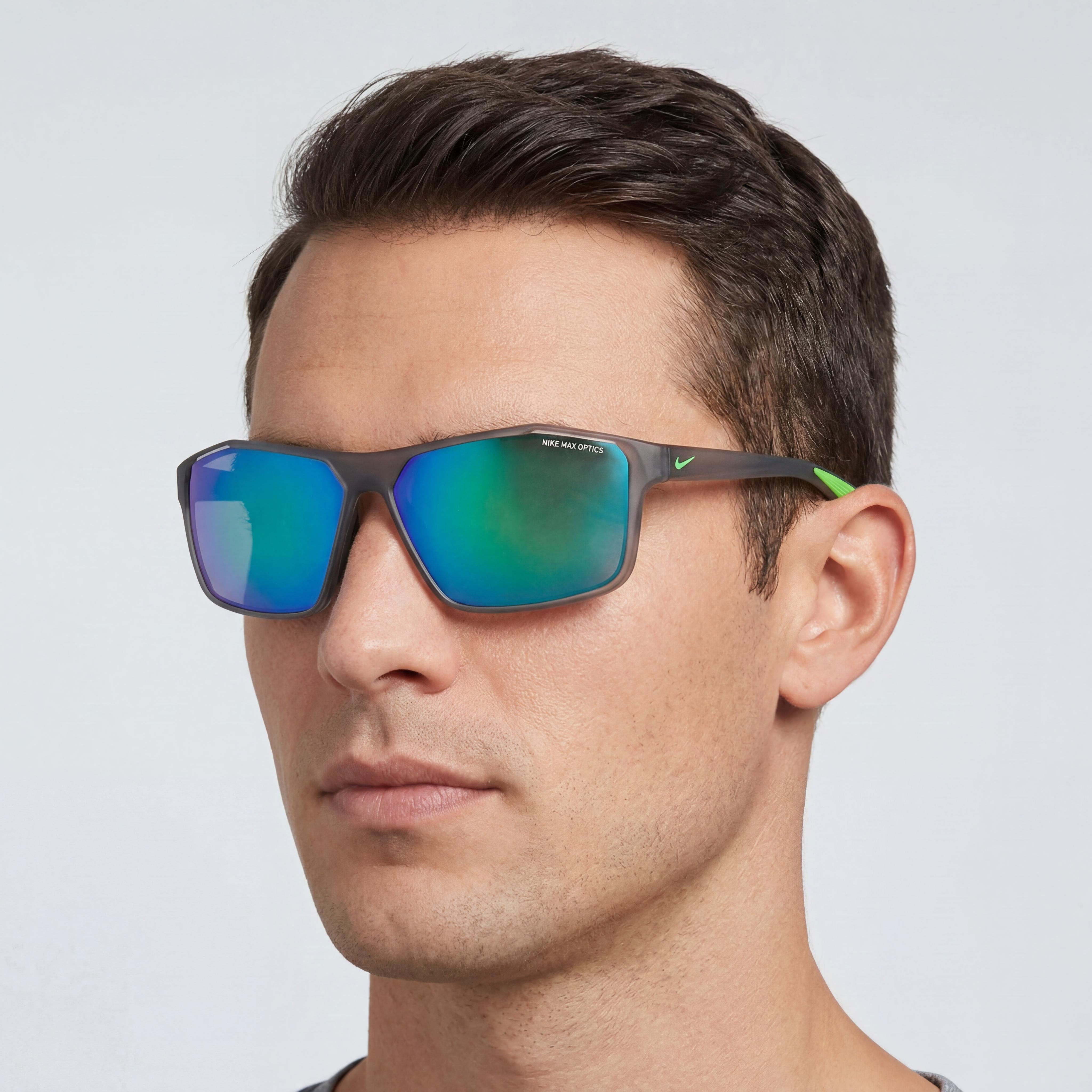 Nike Casual Men's Plastic Frame UV Protection Sunglasses Matte Dark Grey Green Blue Multicolor 65mm, Photo 3