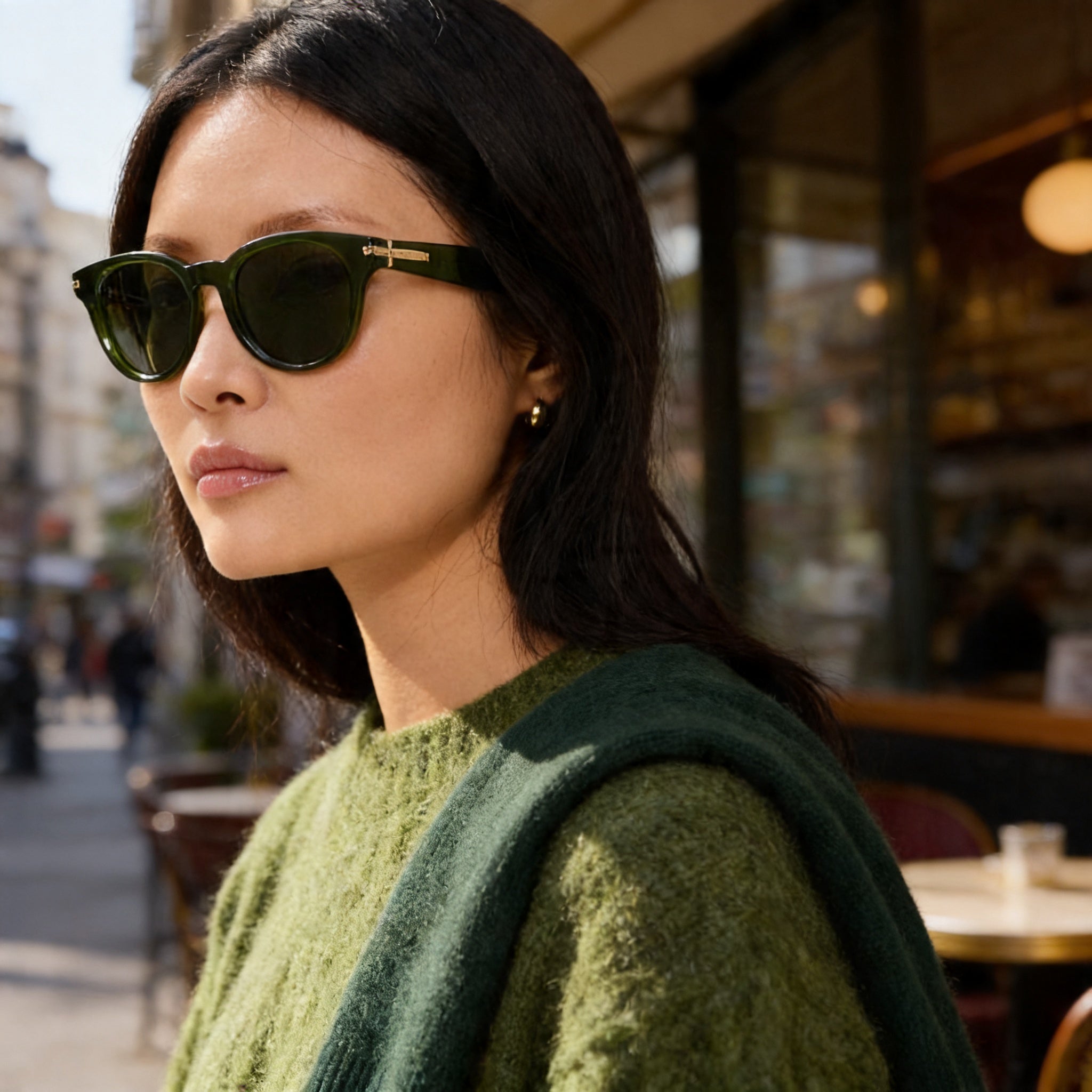 BURBERRY Modern Women’s Dark Green Plastic Sunglasses 51mm, Photo 4