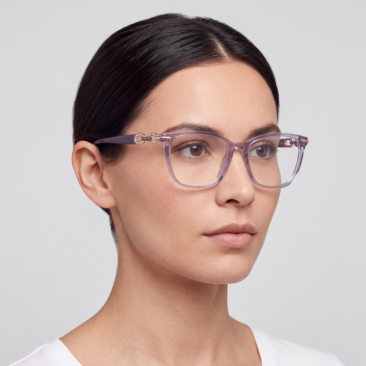 GUESS Gu50203-d Women's Shiny Grey Plastic Frame Eyewear with 53mm Lens, 18mm Bridge, 140mm Temple, Photo 4