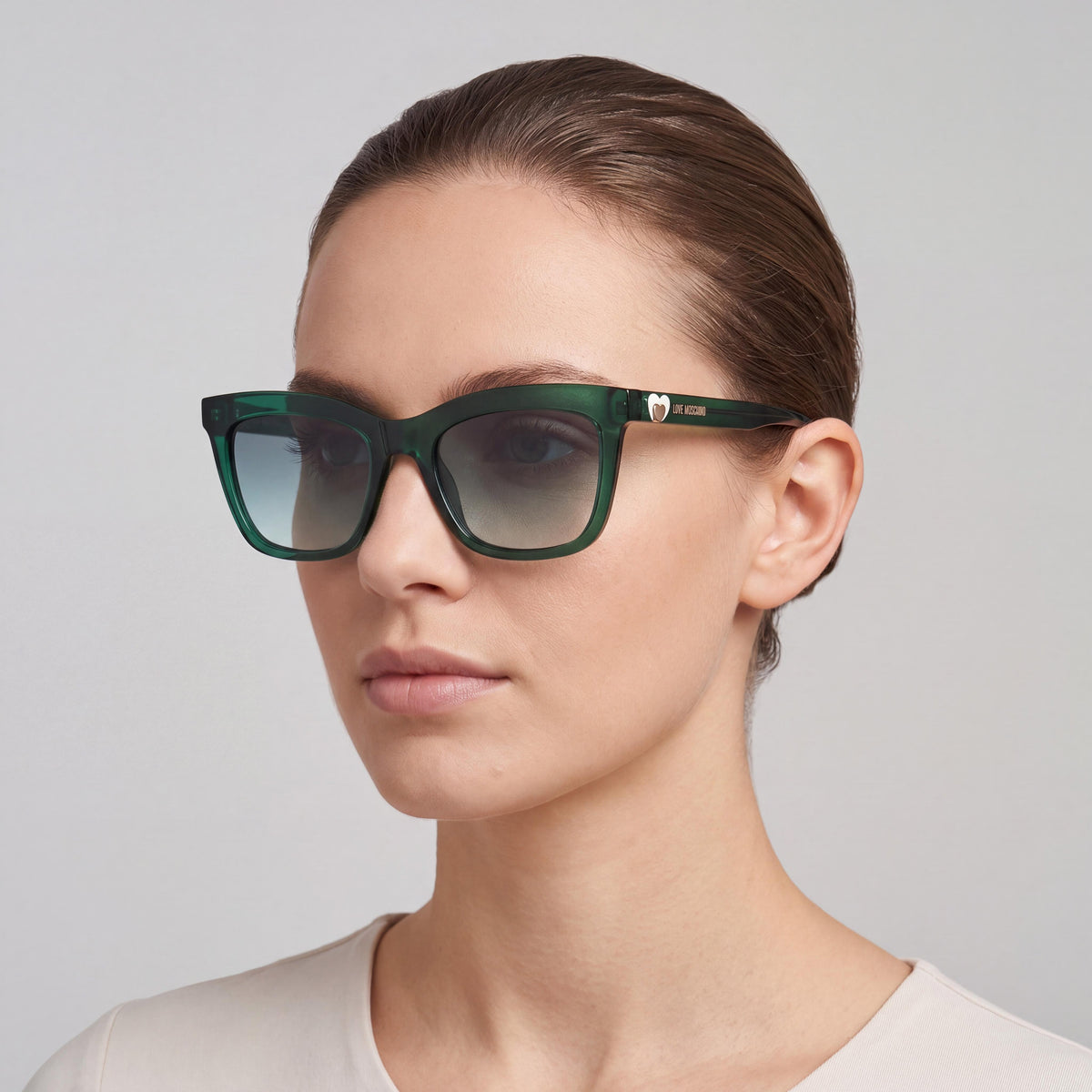 Moschino Modern Women's Green Cellulose Prop. INJ Frame & Lens UV Protection Sunglasses 54mm Lens Width, Photo 5