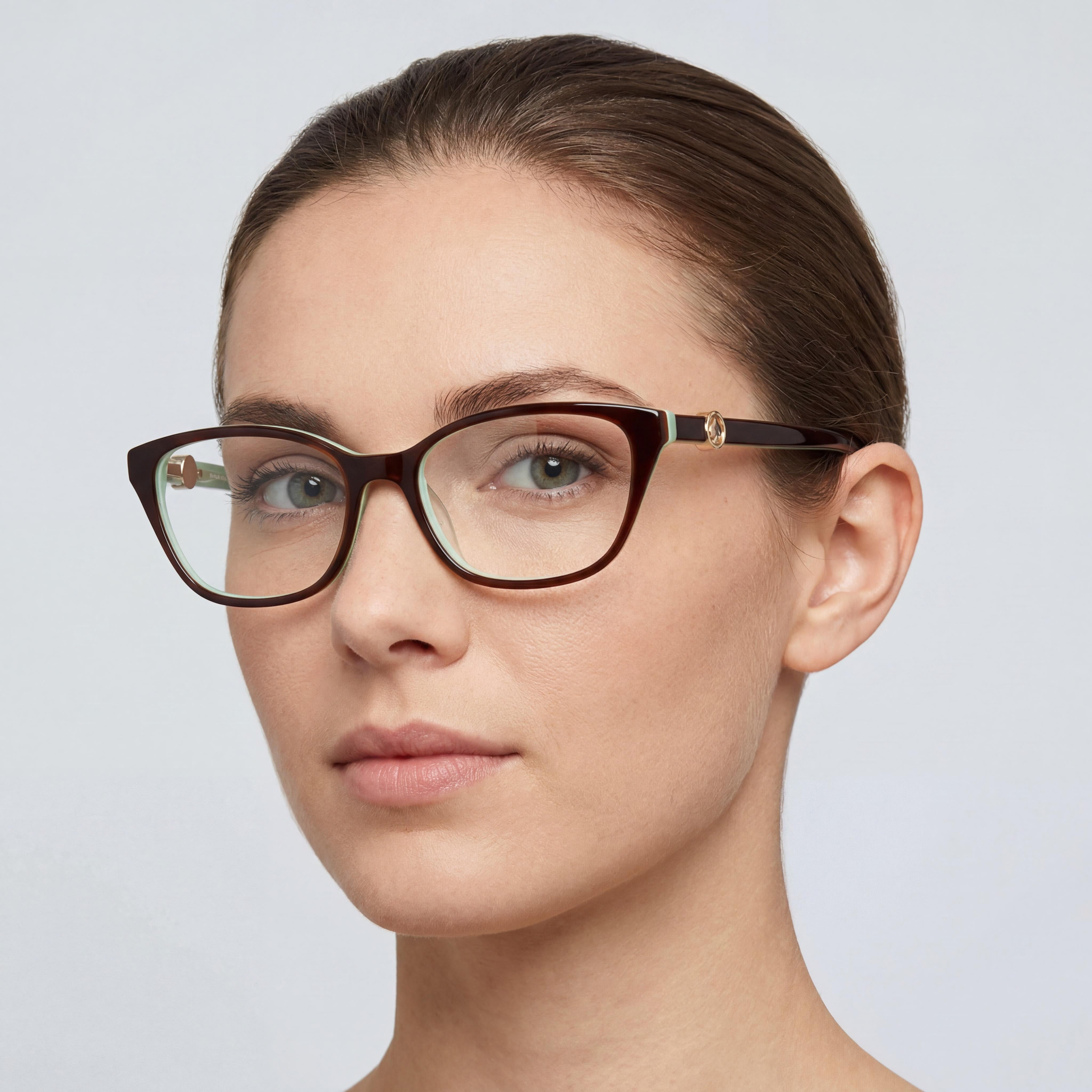 kate spade new york Women's Emmalee Eyewear featuring a Brown Plastic Frame, 51mm Lens Width, Photo 4