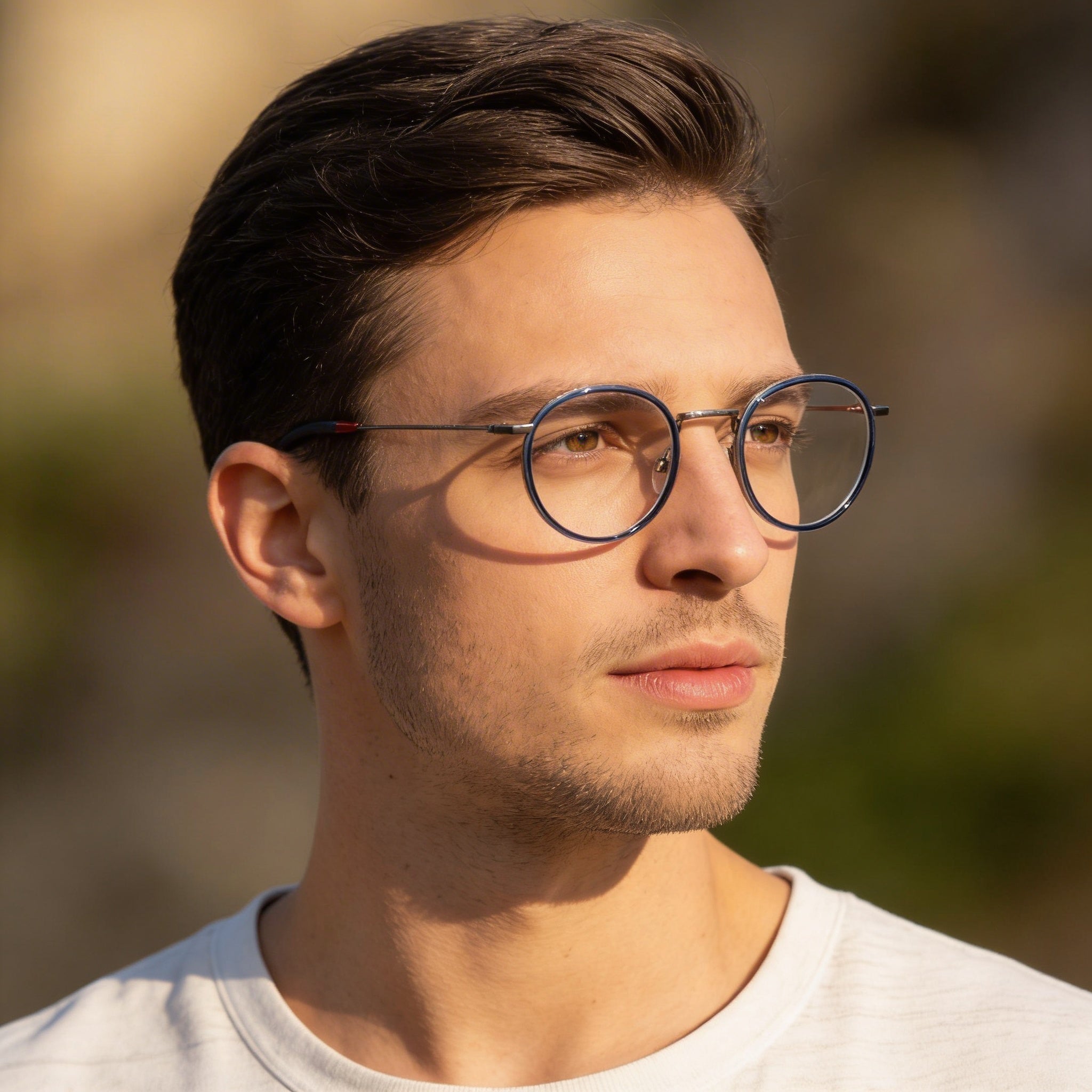 Tommy Hilfiger Th 1815 Men's Blue Metal Frame Optical Glasses with Blue Polycarbonate Lenses 49-24-150mm, Photo 3