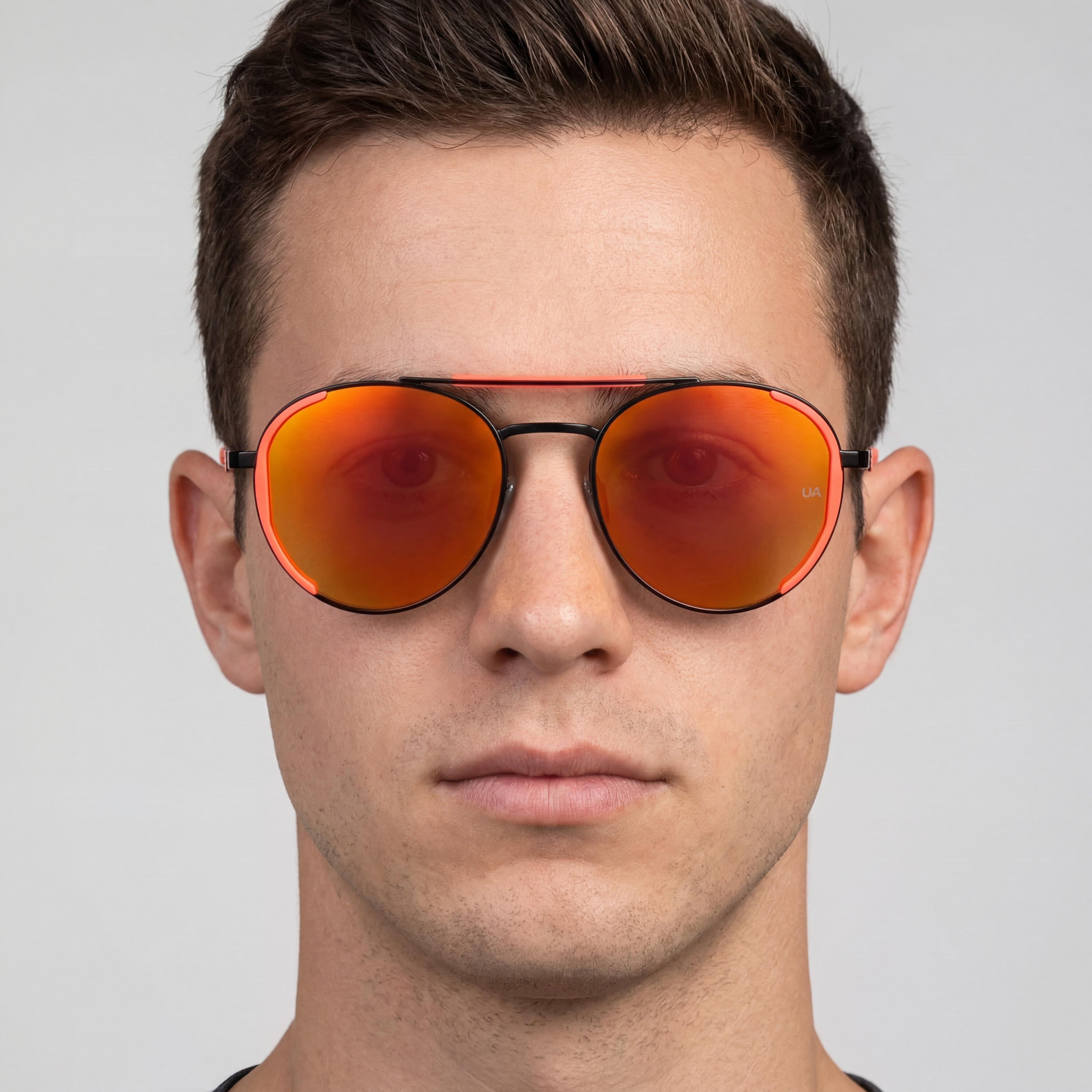 Under Armour UA 0008/G/S Unisex Alloy Steel Frame UV Protection Sunglasses, Black Horn Gray Infrared, 55mm, Photo 4