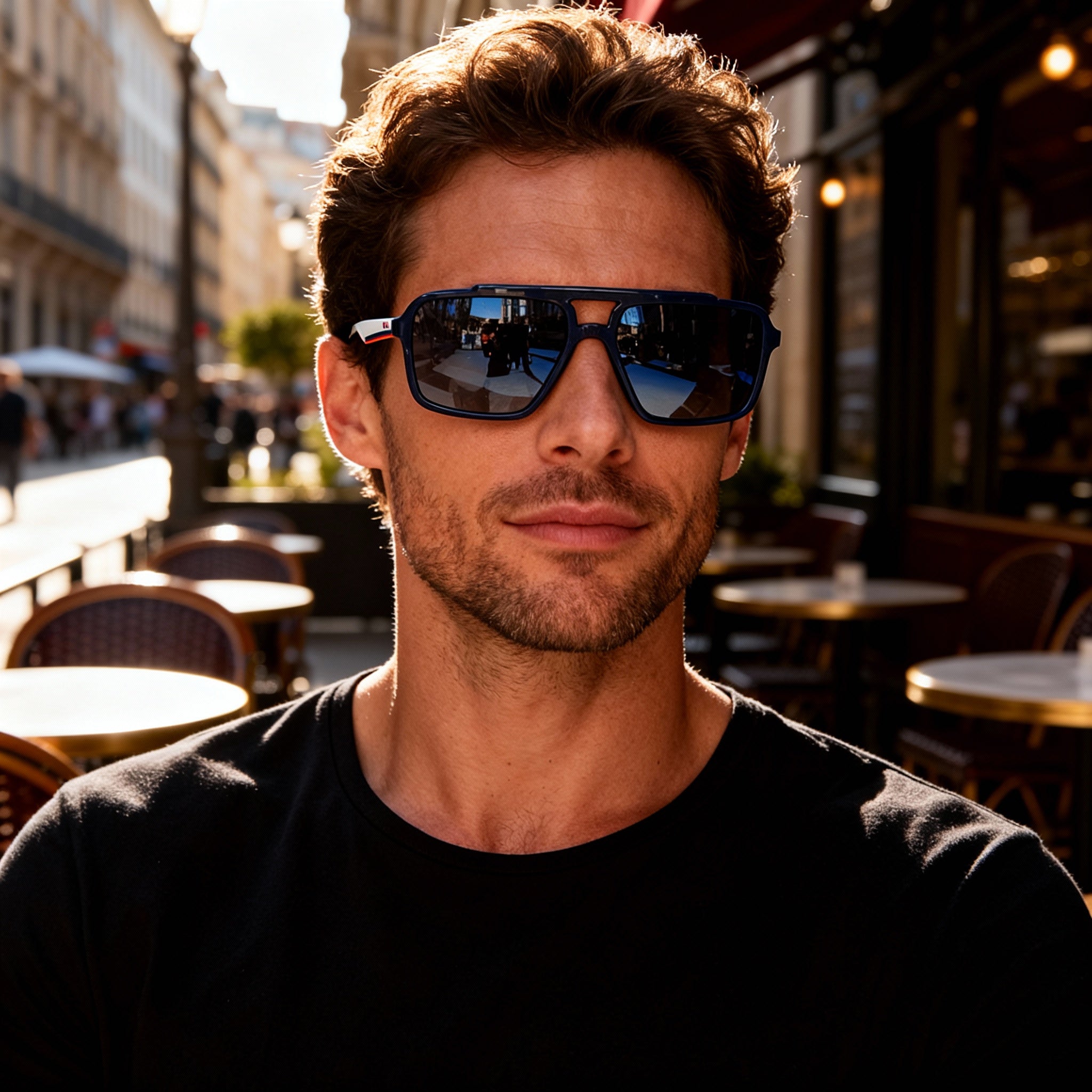 Fila SFI460 Navigator Men's Full Blue Frame, Blue Gradient Tri Acetate Cellulose Non-Polarized UV Protected Lenses 57-16-145, Photo 6