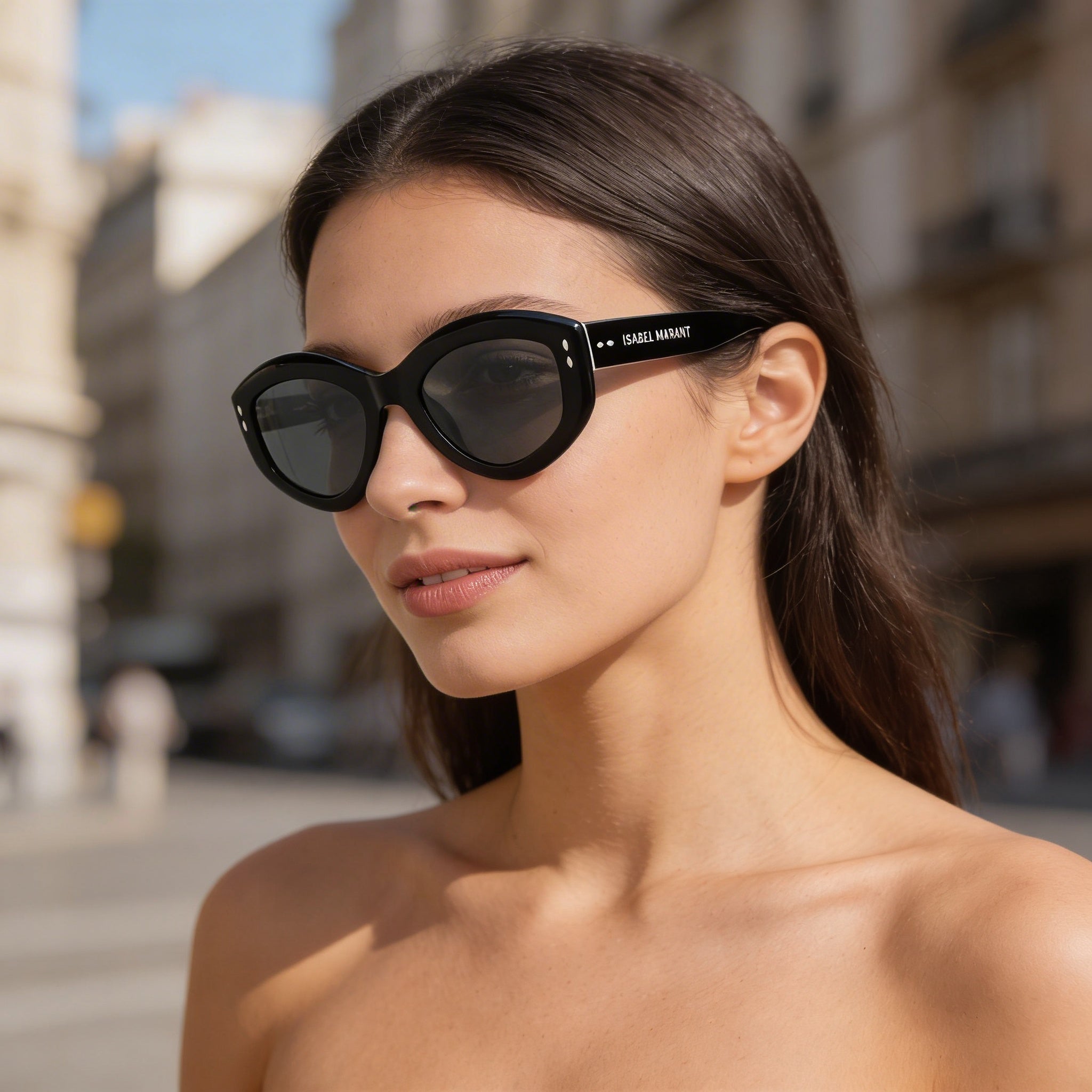 Gafas de Sol Isabel Marant Modern Im 0105/g/s Para Mujer con Montura de Acetato Negro, No Polarizadas con Protección UV de 52 mm, Photo 5