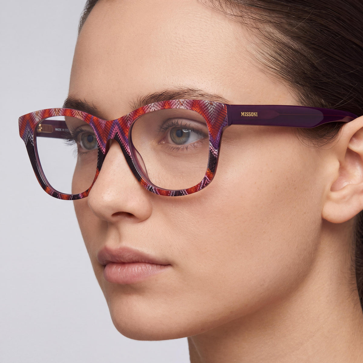 M Missoni Mis 0104 Unisex Plastic Pattern Pink Violet Non- Complete Eyewear Frame 50-19-140, Photo 4