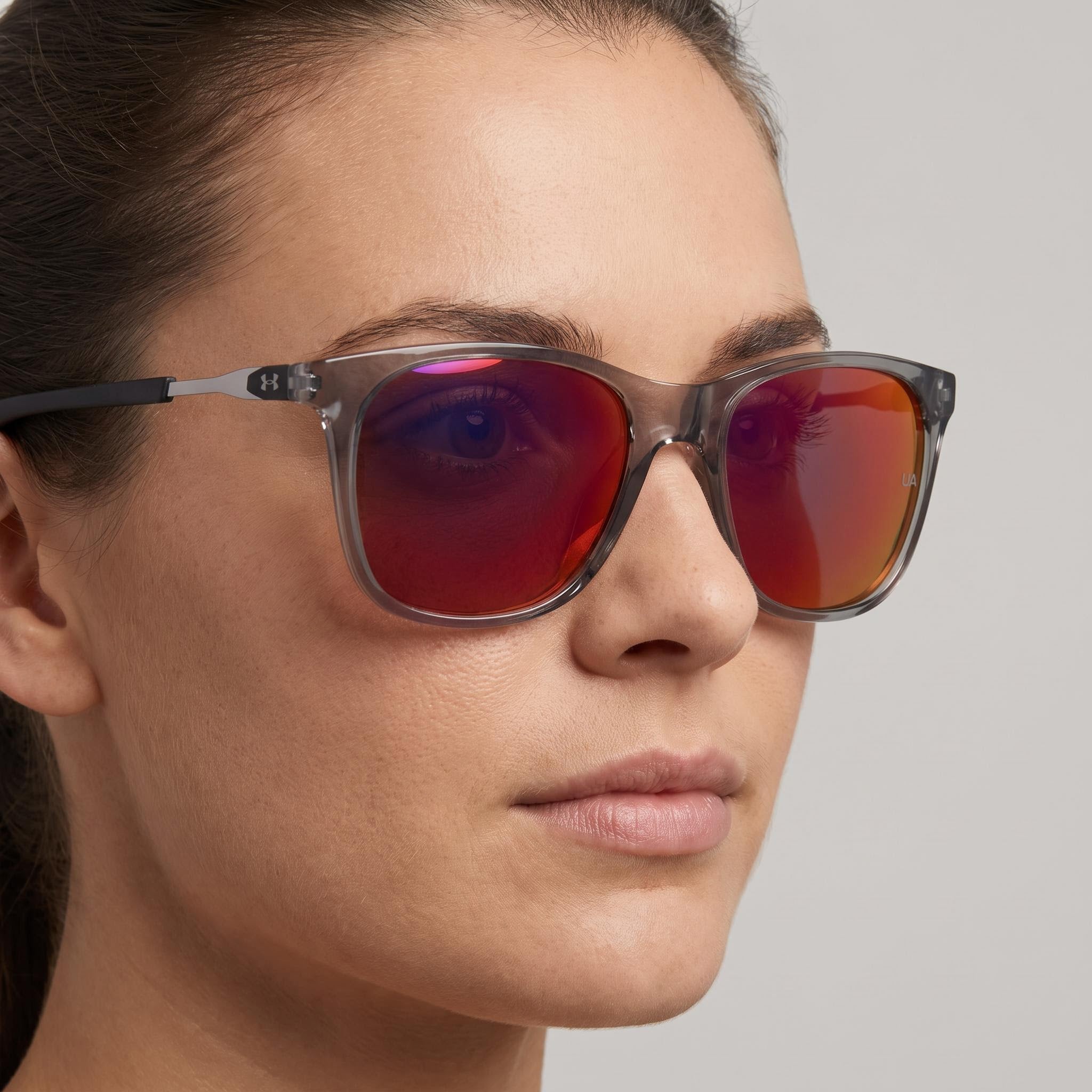 Gafas de sol de poliamida Under Armour Classic para mujer color gris cristal con lentes gris cristal protección UV 54 mm, Photo 3